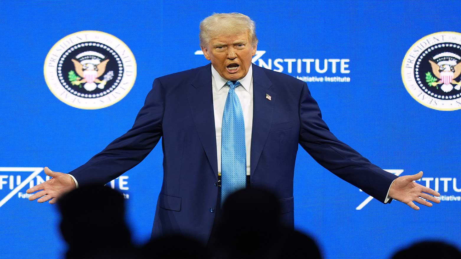 President Donald Trump speaks at the Future Investment Initiative (FII) Institute summit in Miami Beach, Fla., Feb. 19, 2025. (Photo: AP)