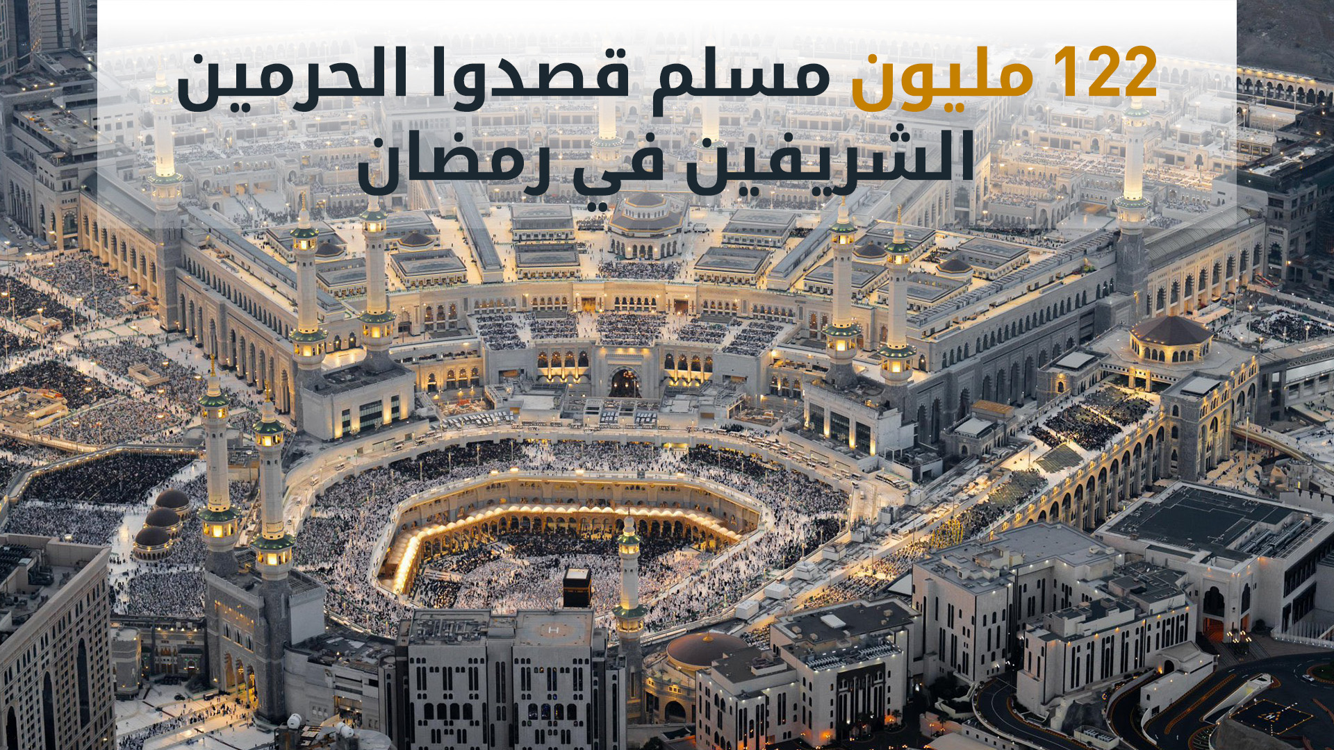 أكثر من 122 مليون قاصدٍ للحرمين الشريفين في شهر رمضان هذا العام