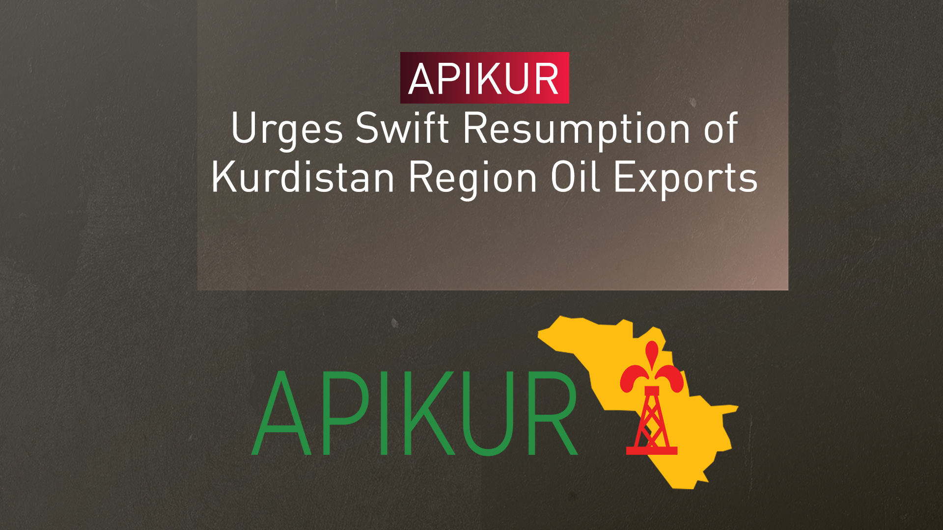 The logo of APIKUR. (Photo: Designed by Kurdistan24)