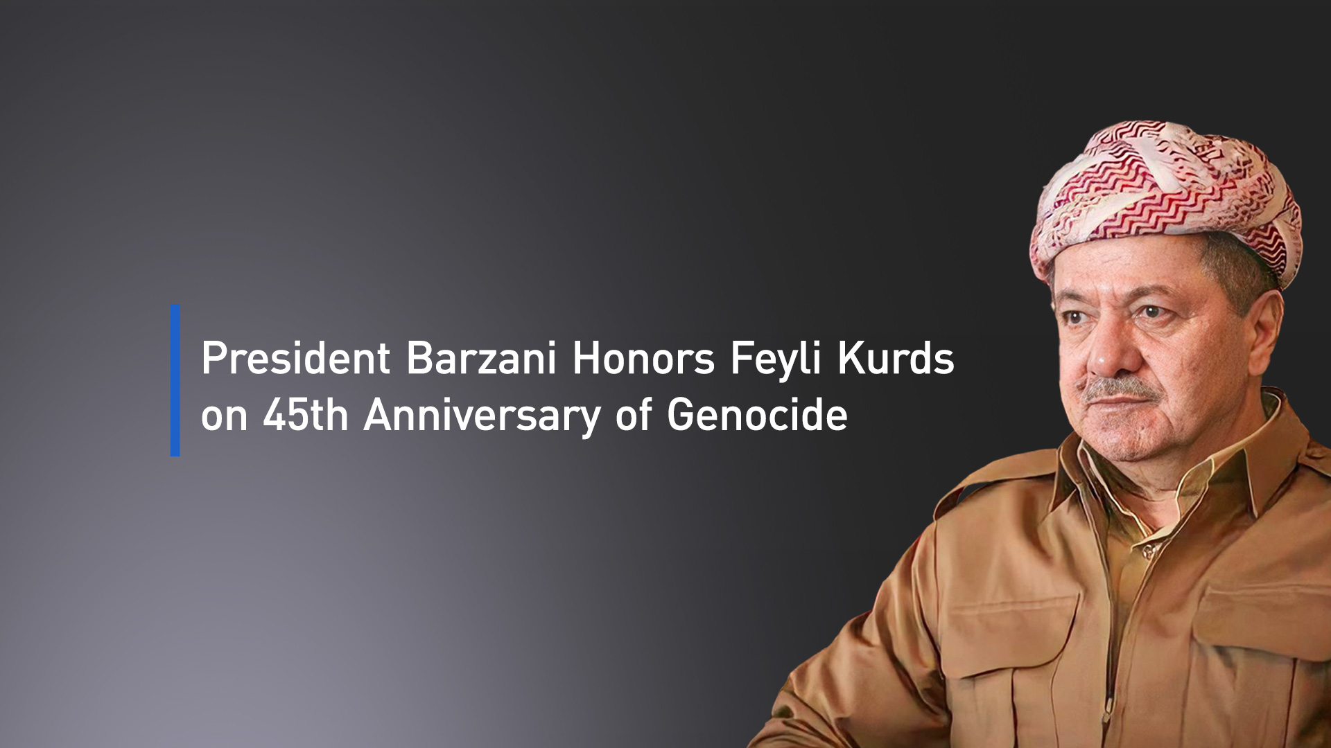 President Masoud Barzani. (Graphics: Kurdistan24)