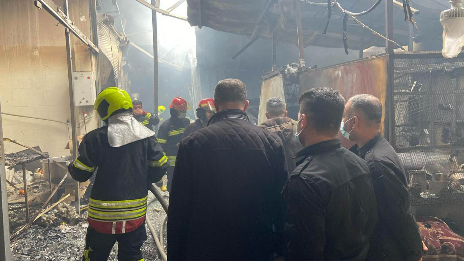 اندلاع حريق في سوقٍ بالسليمانية والدفاع المدني يعلن السيطرة عليه