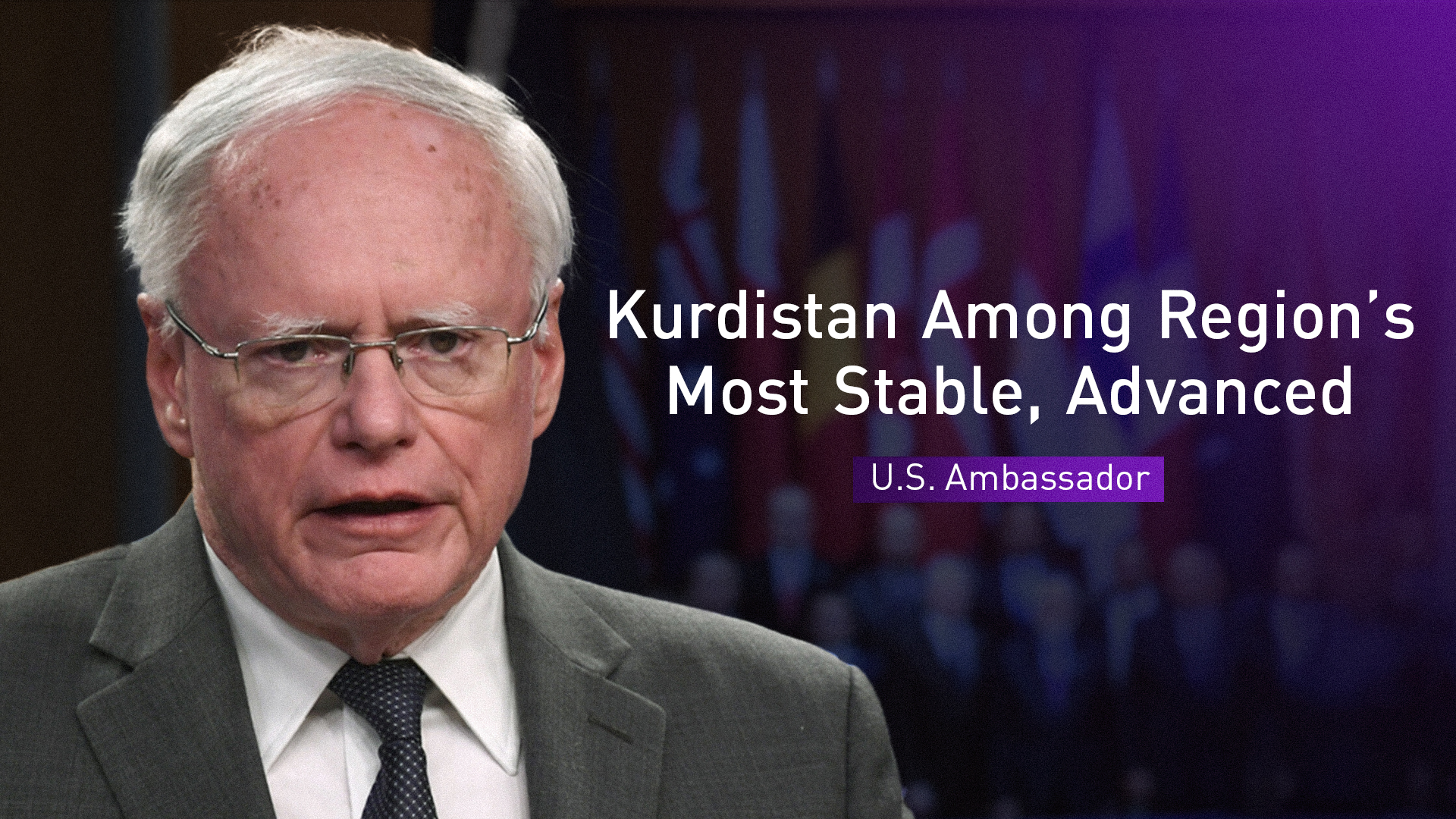 Former U.S. Ambassador to Iraq James Jeffrey. (Graphics: Kurdistan24)