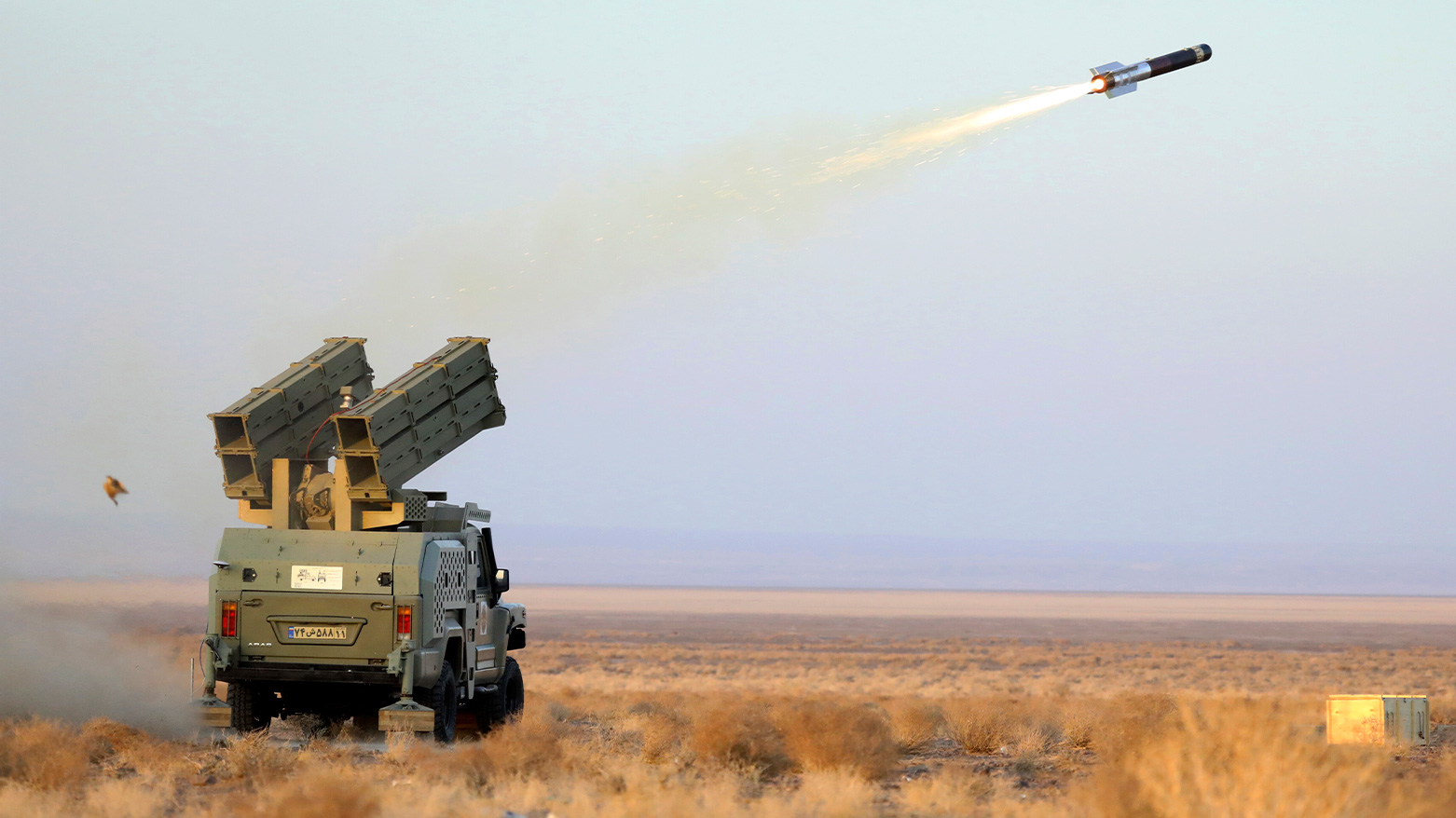 In this photo provided Sunday, Jan. 12, 2025, by the Iranian Army, a missile is launched during a drill in Iran. (Photo: Iranian Army via AP)