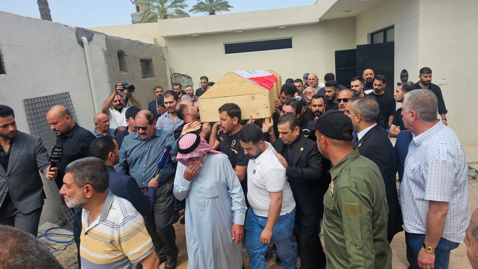 The funeral procession of the Engineer, Bashir Khalid, who died in custody. (Photo: Kurdistan24)