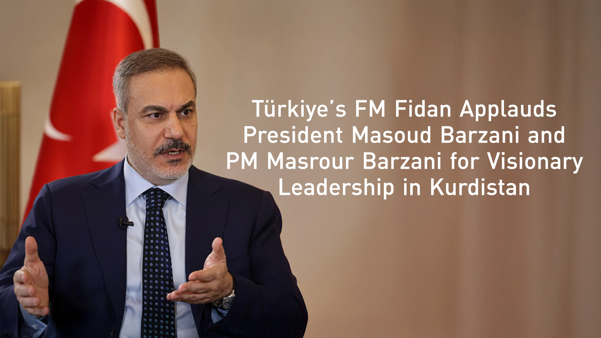 Turkish Foreign Minister Hakan Fidan. (Graphics: Designed by Kurdistan24)