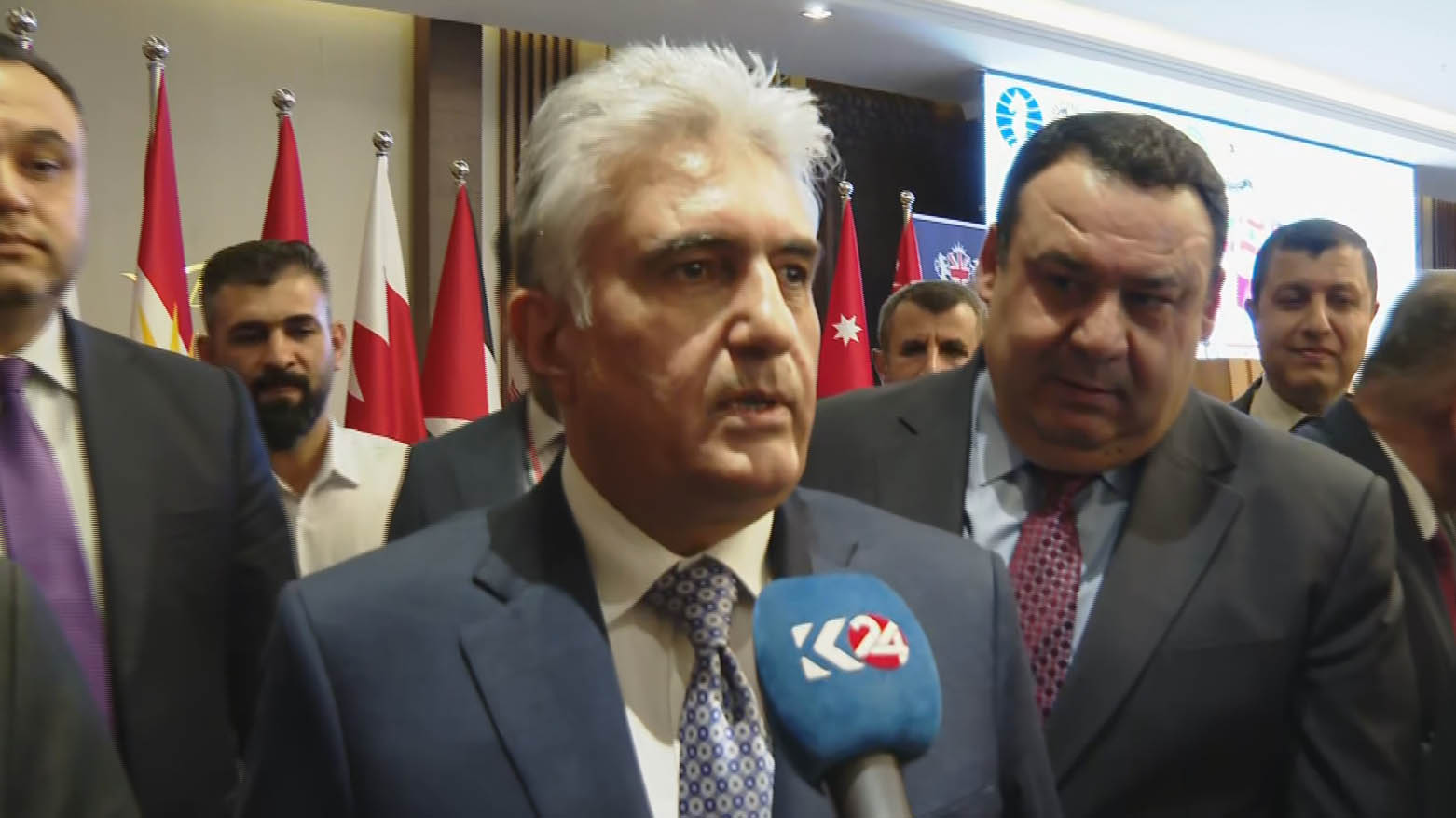 Kurdistan Regional Government (KRG) Interior Minister Rebar Ahmed speaking to Kurdistan24, April 8, 2025. (Photo: Kurdistan24)