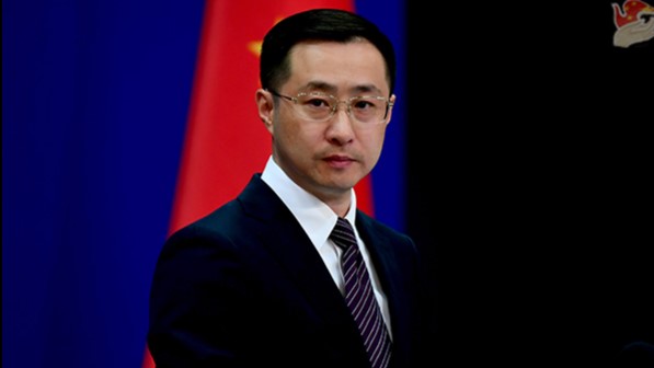 Foreign Ministry Spokesperson Lin Jian’s Regular Press Conference on April 8, 2025. (Photo: China's Foreign Ministry)