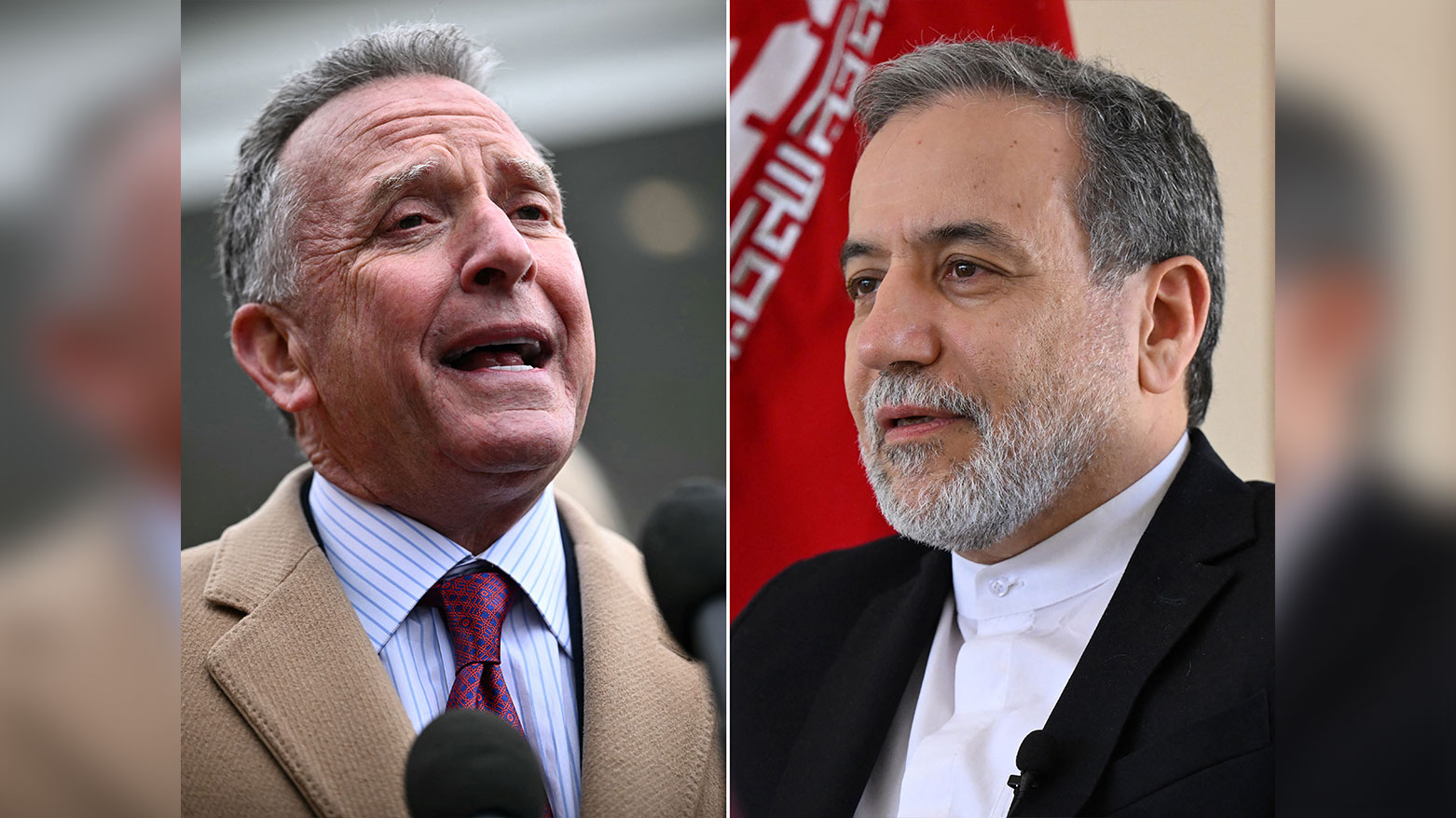 This combination of file photos created on April 9, 2025, shows US Middle East envoy Steve Witkoff (left) and Iran's Foreign Minister Abbas Araghchi. (Photo: AFP)