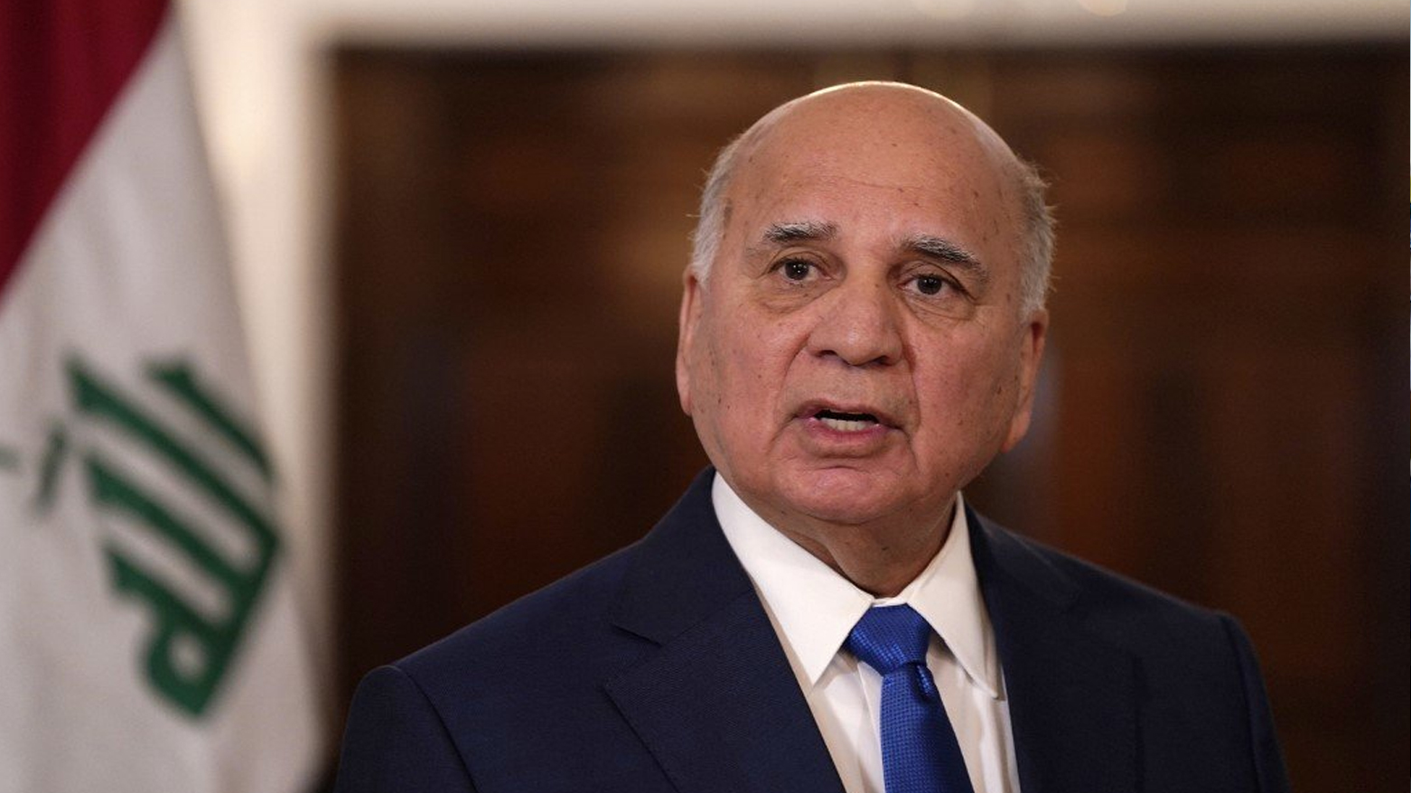 Iraqi Foreign Minister Fuad Hussein speaks to the press as he meets with US Secretary of State Antony Blinken in the Treaty Room at the Department of State in Washington, DC, on Mar. 26, 2024. (Photo: AFP)