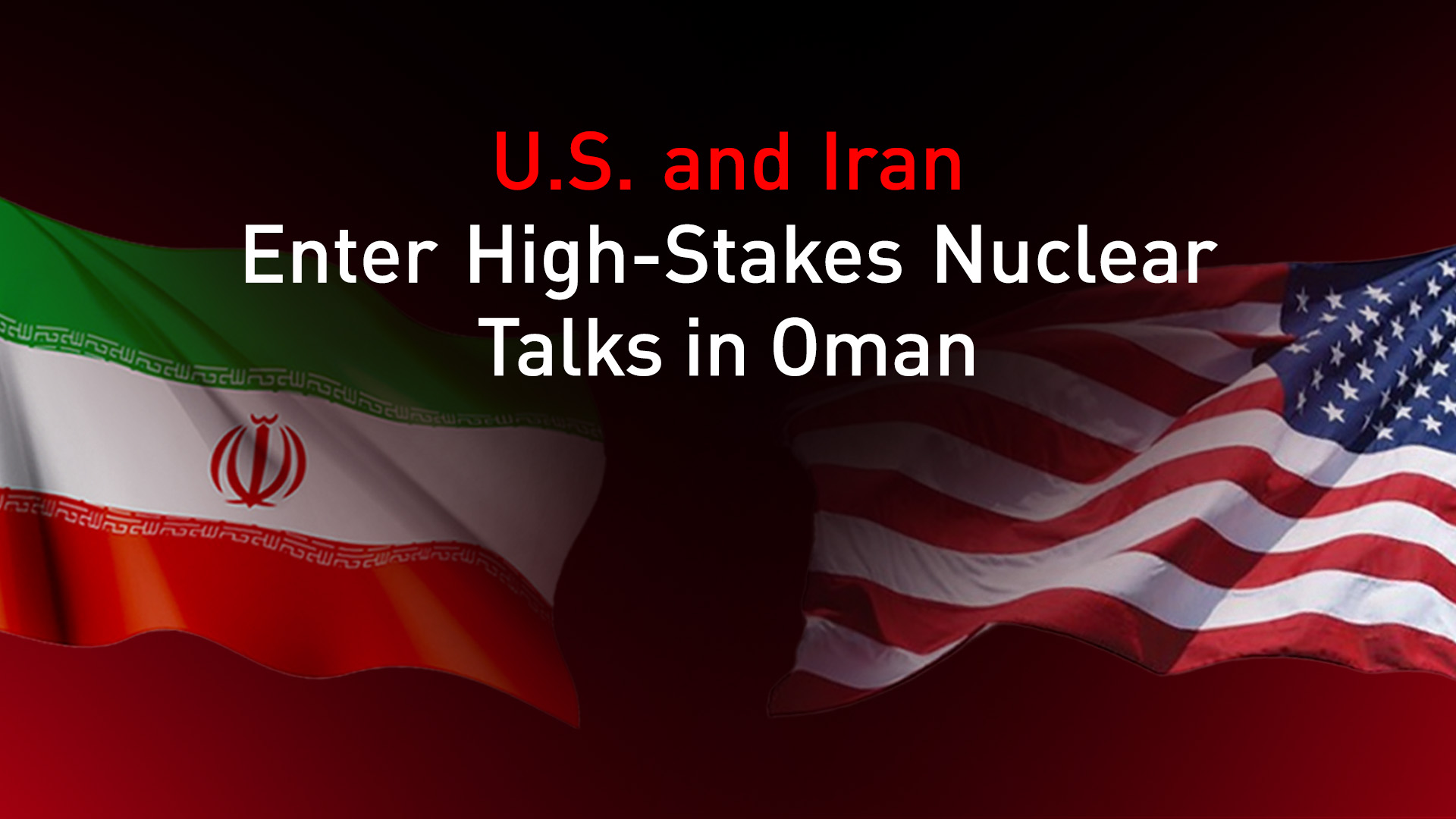 The flags of the United States (R) and Iran (L). (Graphics by Kurdistan24)