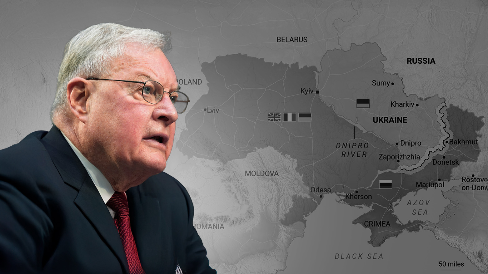 U.S. Special Envoy to Ukraine General Keith Kellogg and the proposed Ukraine plan. (Graphics by Kurdistan24)