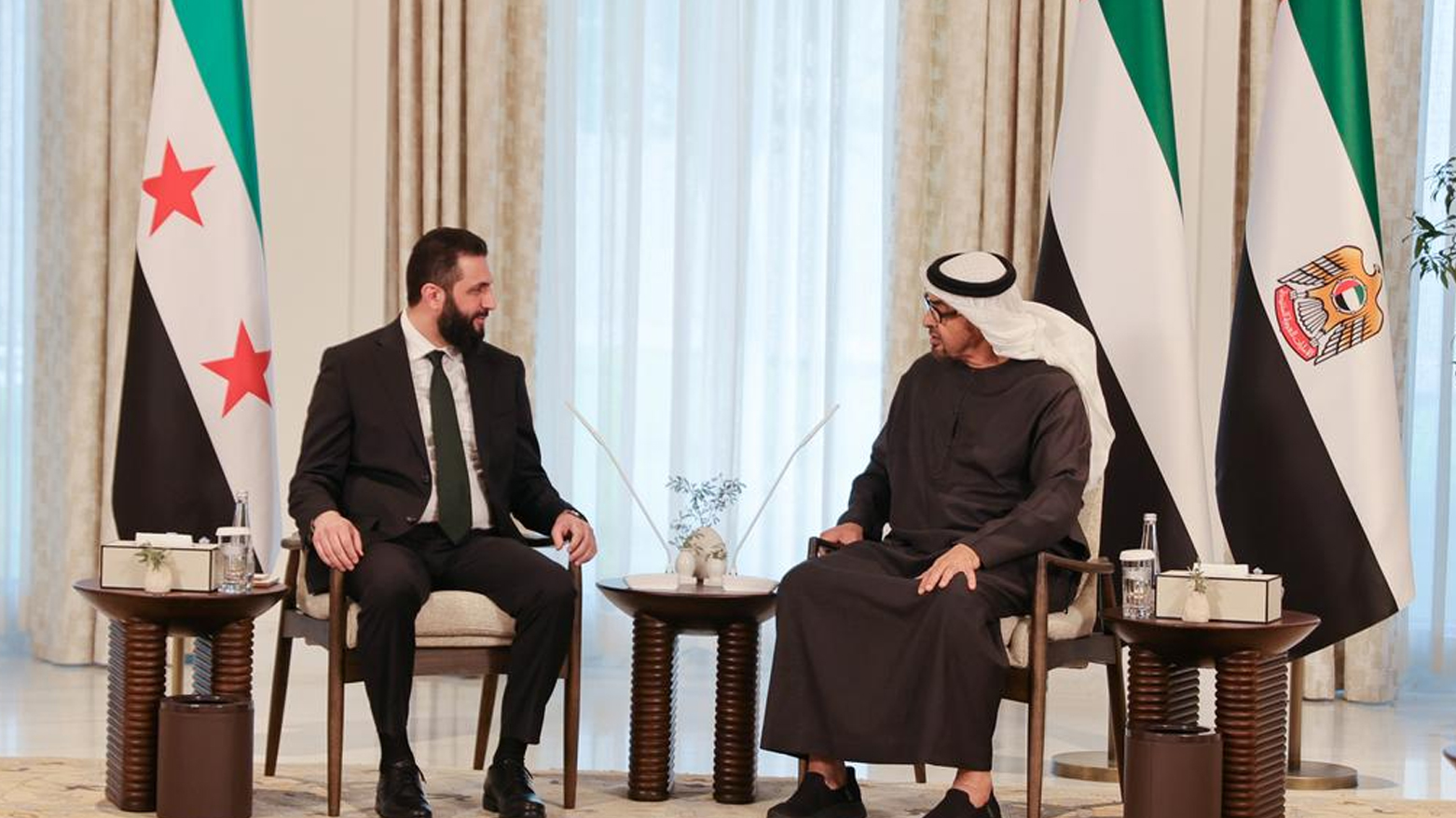 محمد بن زايد آل نهيان وأحمد الشرع