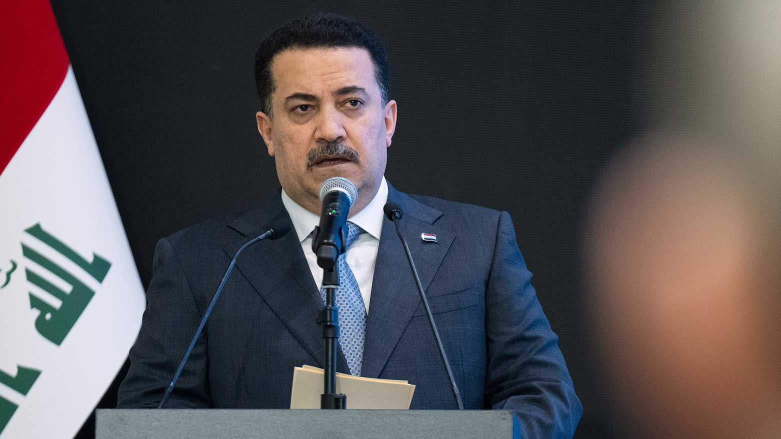 Iraqi Prime Minister Mohammed Shia' Al-Sudani, Baghdad, Iraq, April 7, 2025. (Photo: AP)