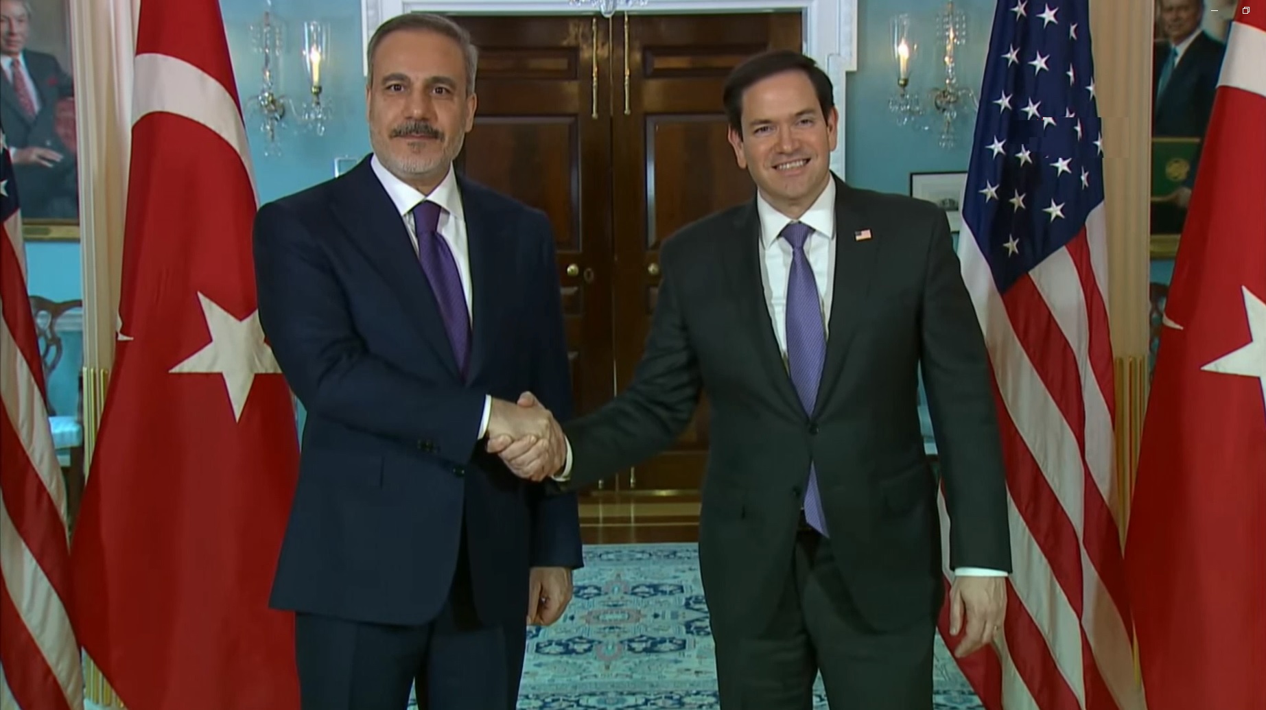 Türkiye Dışişleri Bakanı Hakan Fidan ve ABD Dışişleri Bakanı Marco Rubio (FOTO-İHA)