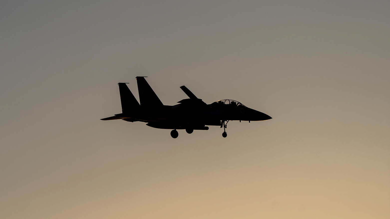 An Israeli air force F-15 warplane is seen before landing in an airbase in central Israel, Monday, April 15, 2024. (Photo: AP)
