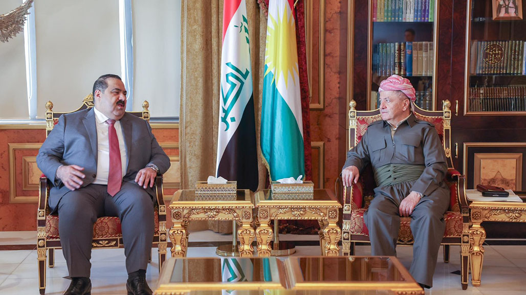 President Barzani (R) and Muthanna al-Smarrai Head of Azm Alliance (L). (Photo: Barzani HQ)