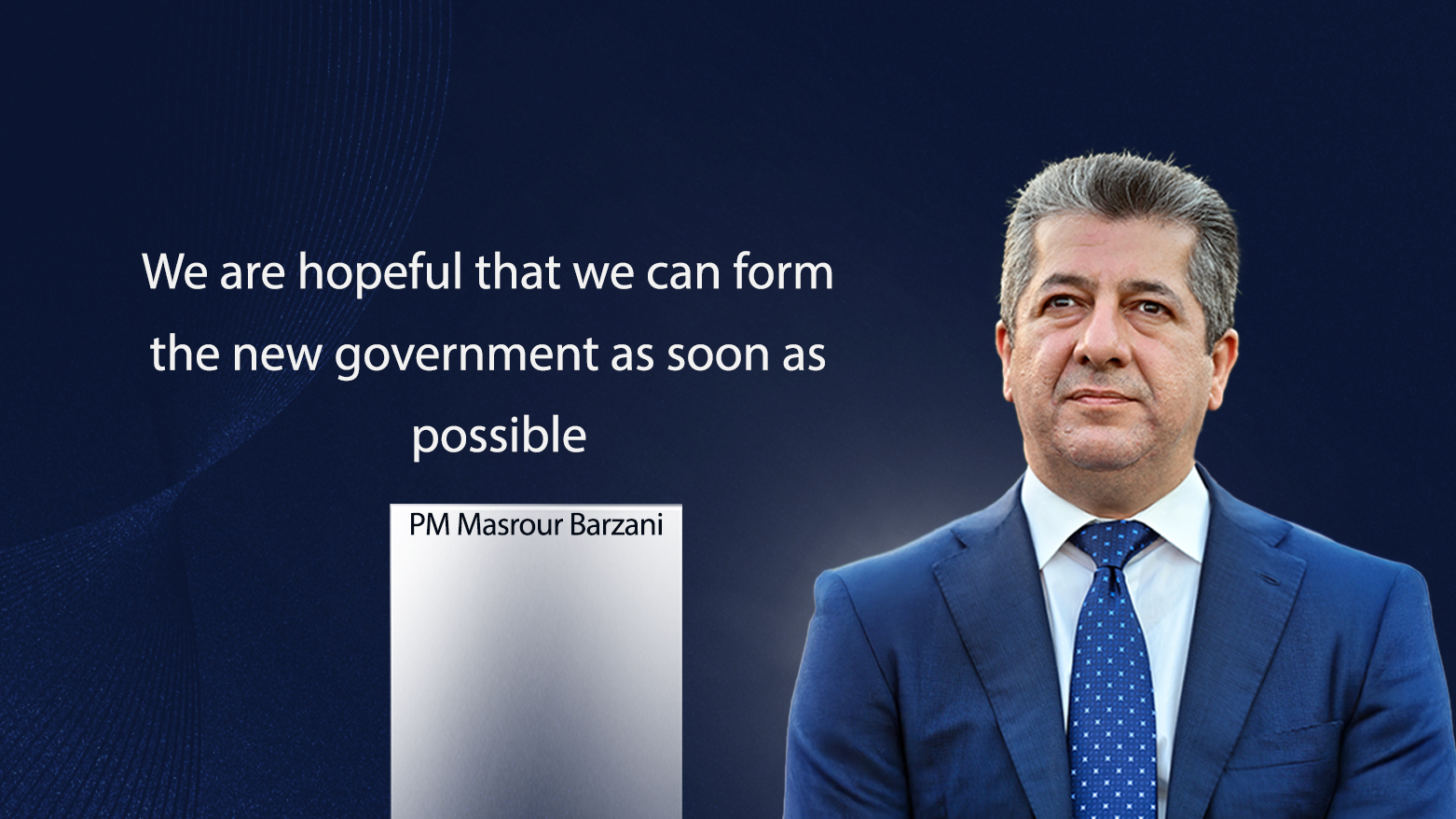 Kurdistan Region PM Masrour Barzani. (Graphic: Designed by Kurdistan24)