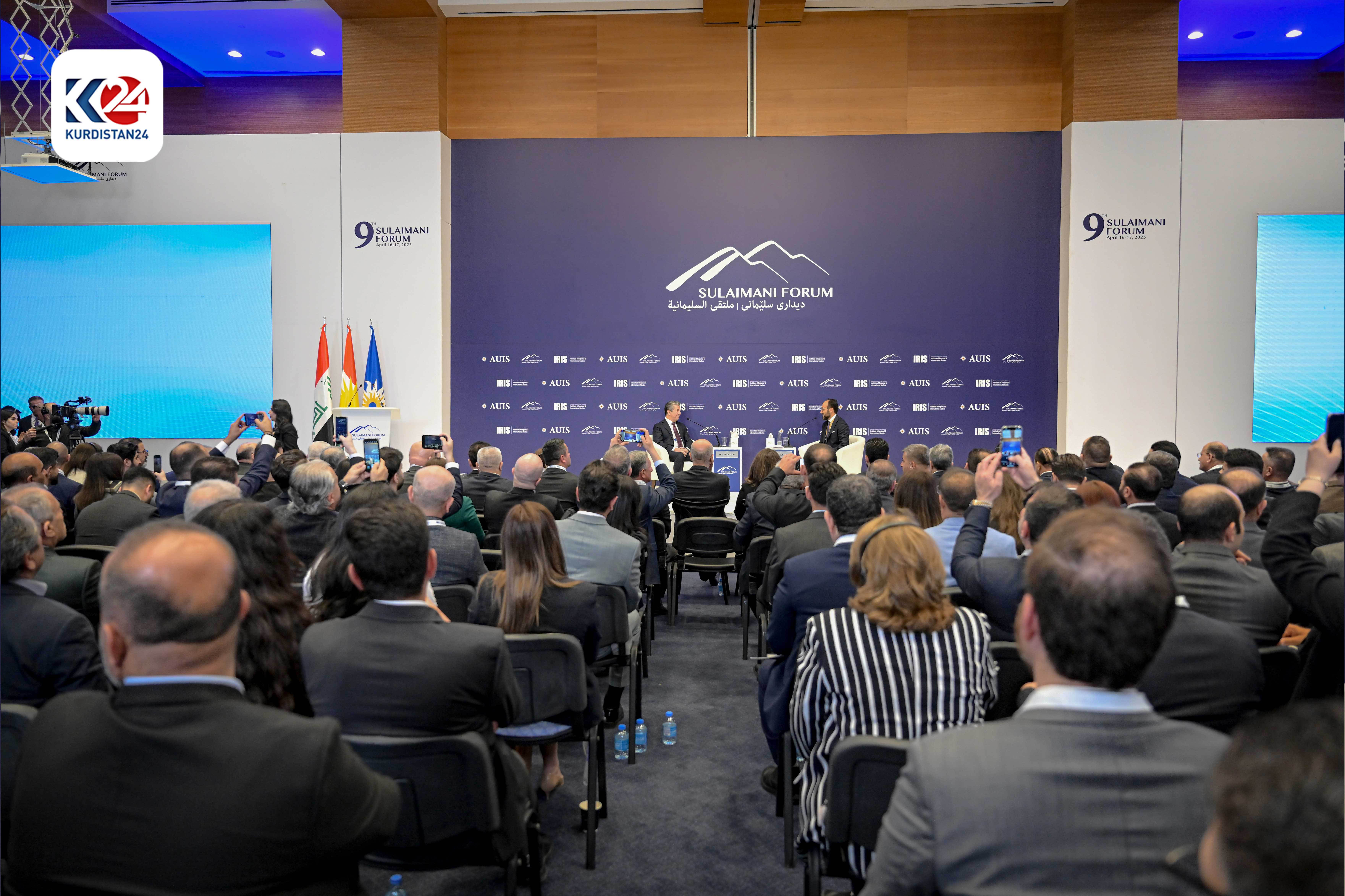 Kurdistan Region Prime Minister Masrour Barzani, in the Ninth Sulaimani Forum 2025, Apr. 16, 2025.(Photo: Kurdistan24)