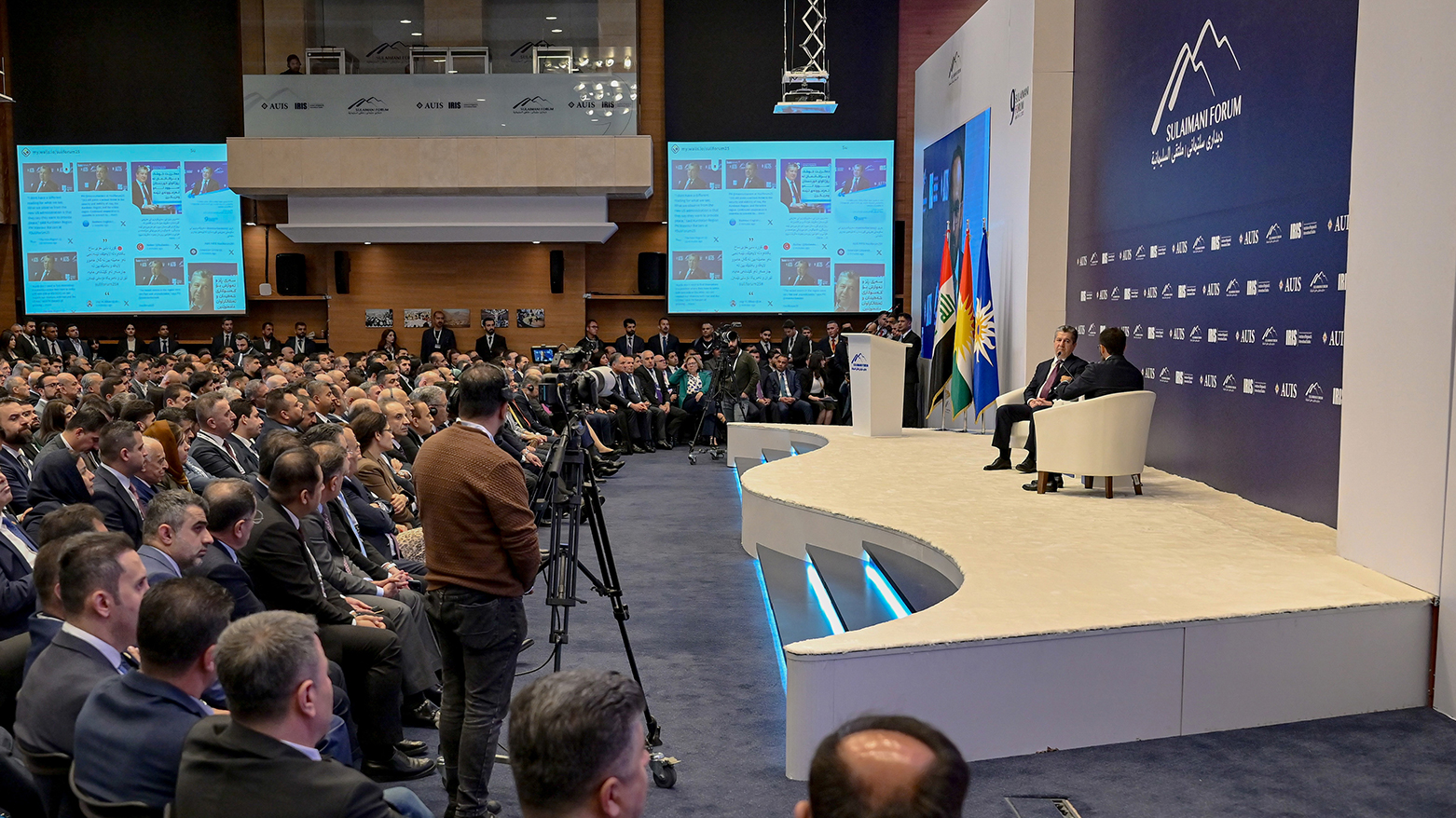 Kurdistan Region Prime Minister Masrour Barzani, in the Ninth Sulaimani Forum 2025, Apr. 16, 2025.(Photo: Kurdistan24)