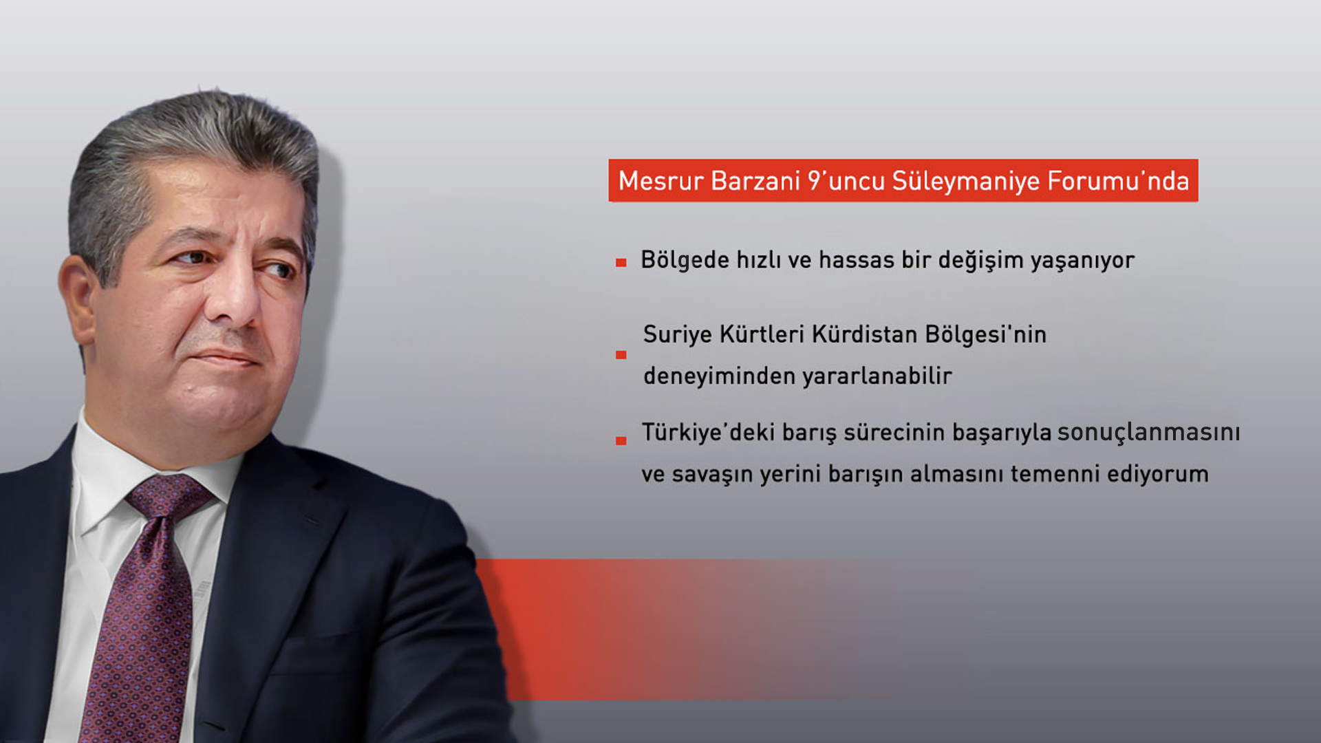 Kürdistan Bölgesi Başbakanı Mesrur Barzani