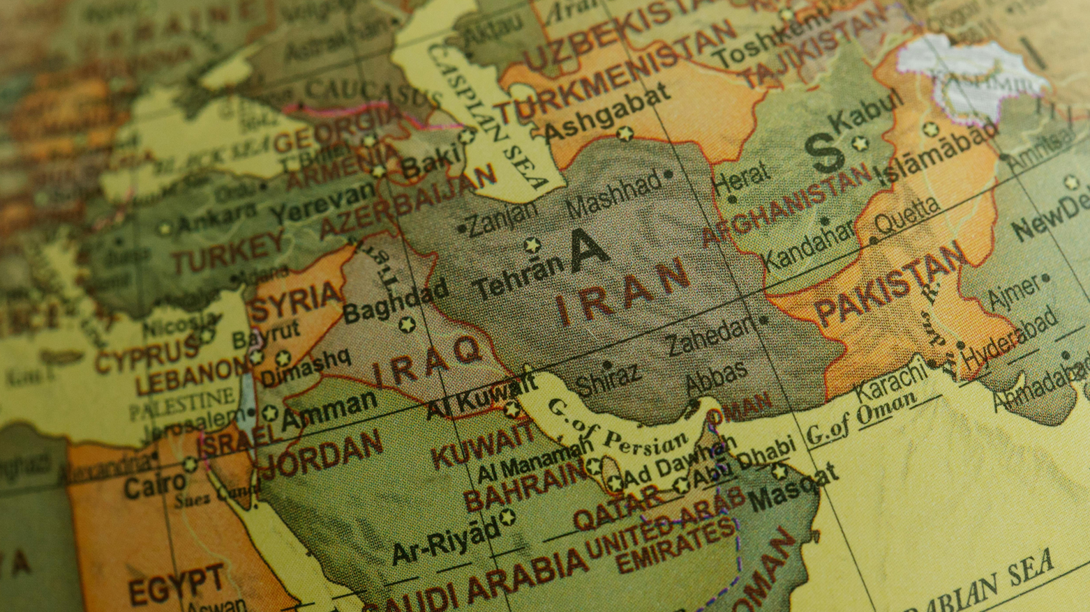 خارطة المنطقة التي تُسمى بـ "الشرق الأوسط"
