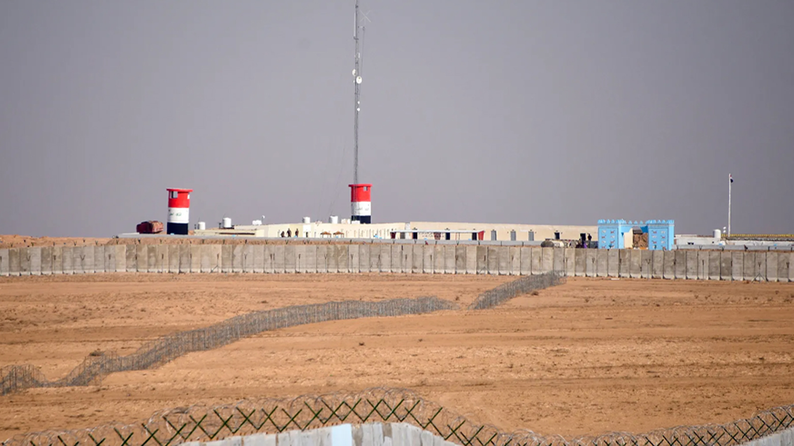 A picture taken during a tour organised by Iraq's Hashed al-Shaabi (Popular Mobilisation Forces) shows monitoring points along the Iraqi-Syrian border on December 5, 2024. (Photo: AFP)