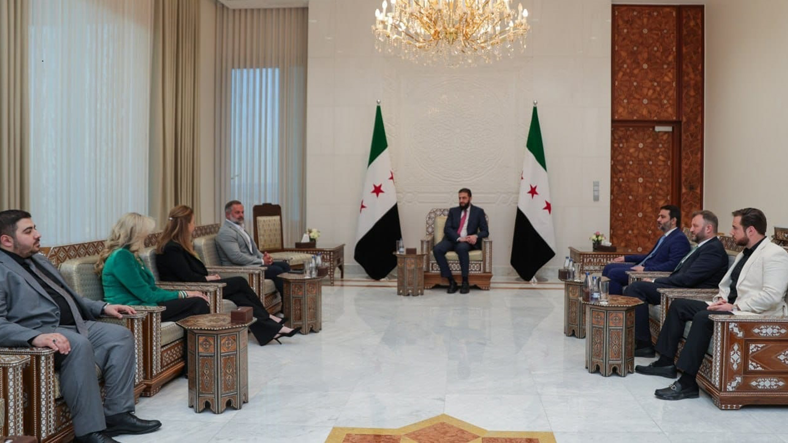 Ehmed Şera li Şamê bi endamekî Kongresaa Amerîkayê re civiya
