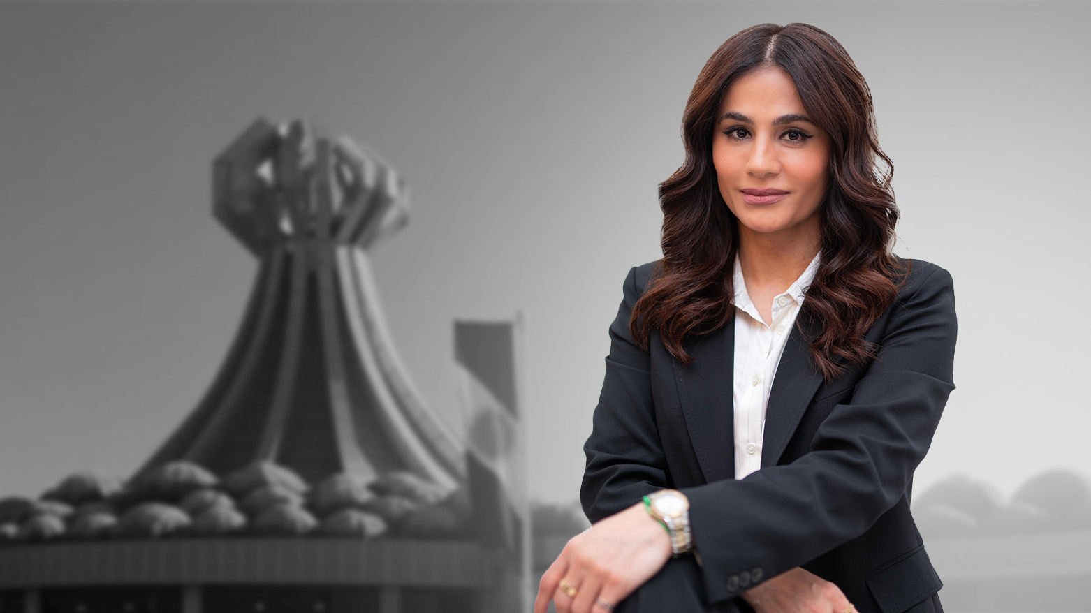 Nuxsha Nasih, Acting Governor of Halabja Province. (Graphics: Kurdistan24)