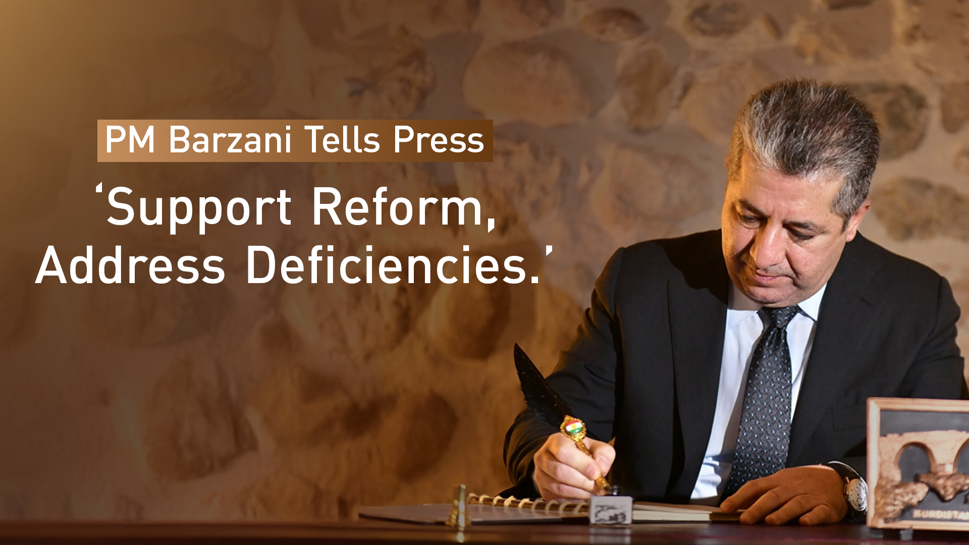 Prime Minister Masrour Barzani. (Photo: Kurdistan24)