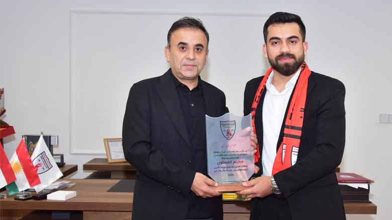 هێرش كەمال، جێگری سەرۆكی یانەی نەورۆز قەڵاغانی رێز و سوپاس پێشكەشی كۆمێنتاری كوردستان24 هەرێم قەرەناوی دەكات