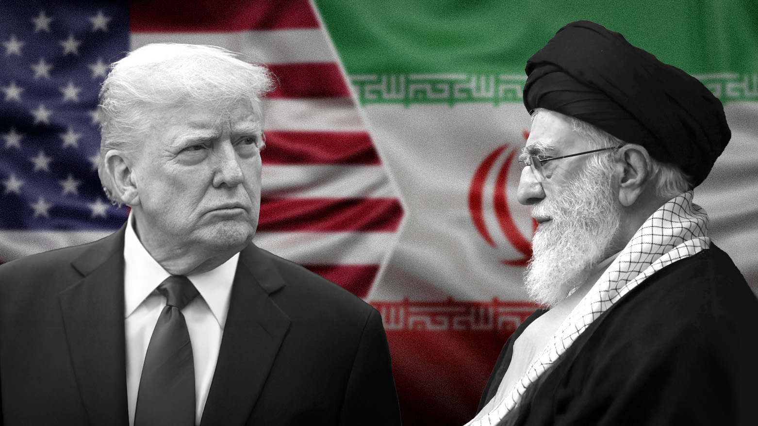 U.S. President Donald Trump and Iran's Supreme Leader Ali Khamenei. (Graphics: Kurdistan24)