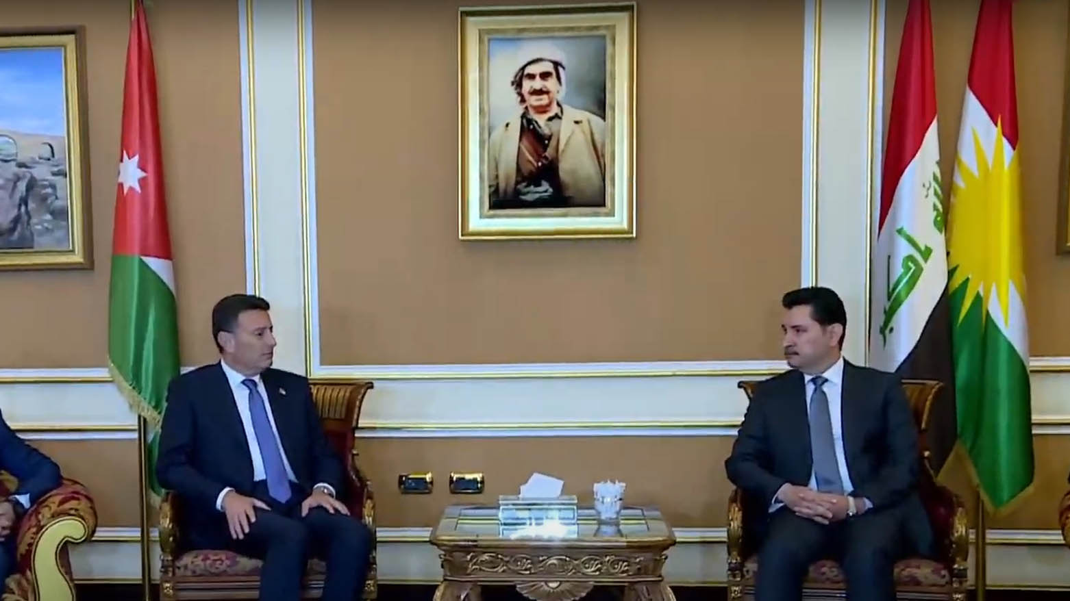 Deputy Speaker Shakhawan Abdullah and Jordanian Speaker Ahmed Safadi. (Photo: Kurdistan24)