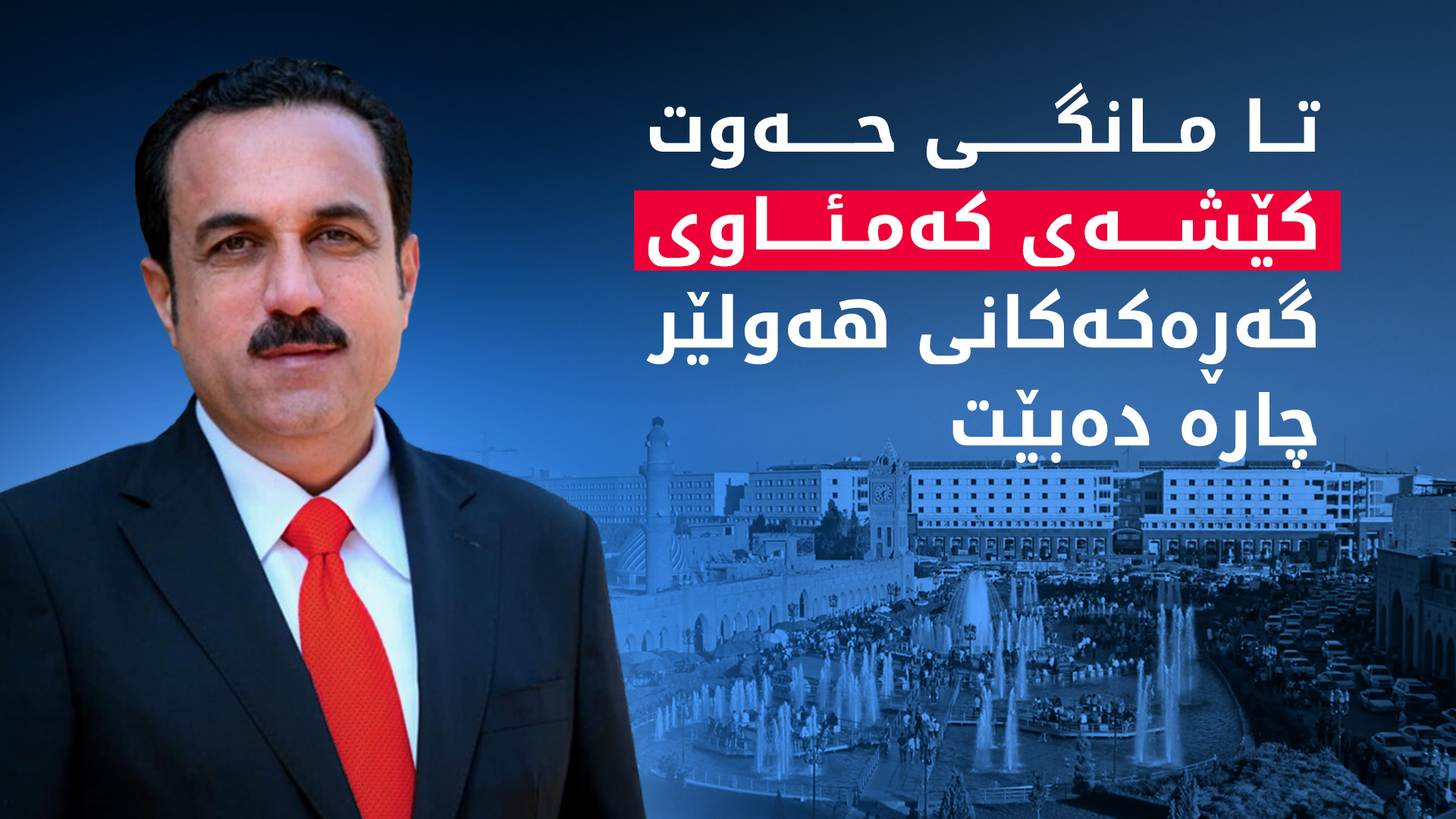 ئومێد خۆشناو: لە سەدا 70ـی ئەو گەڕەکانەی کێشەی کەمئاویان هەیە تا سەرەتای مانگی تەممووز  چارە دەبێت