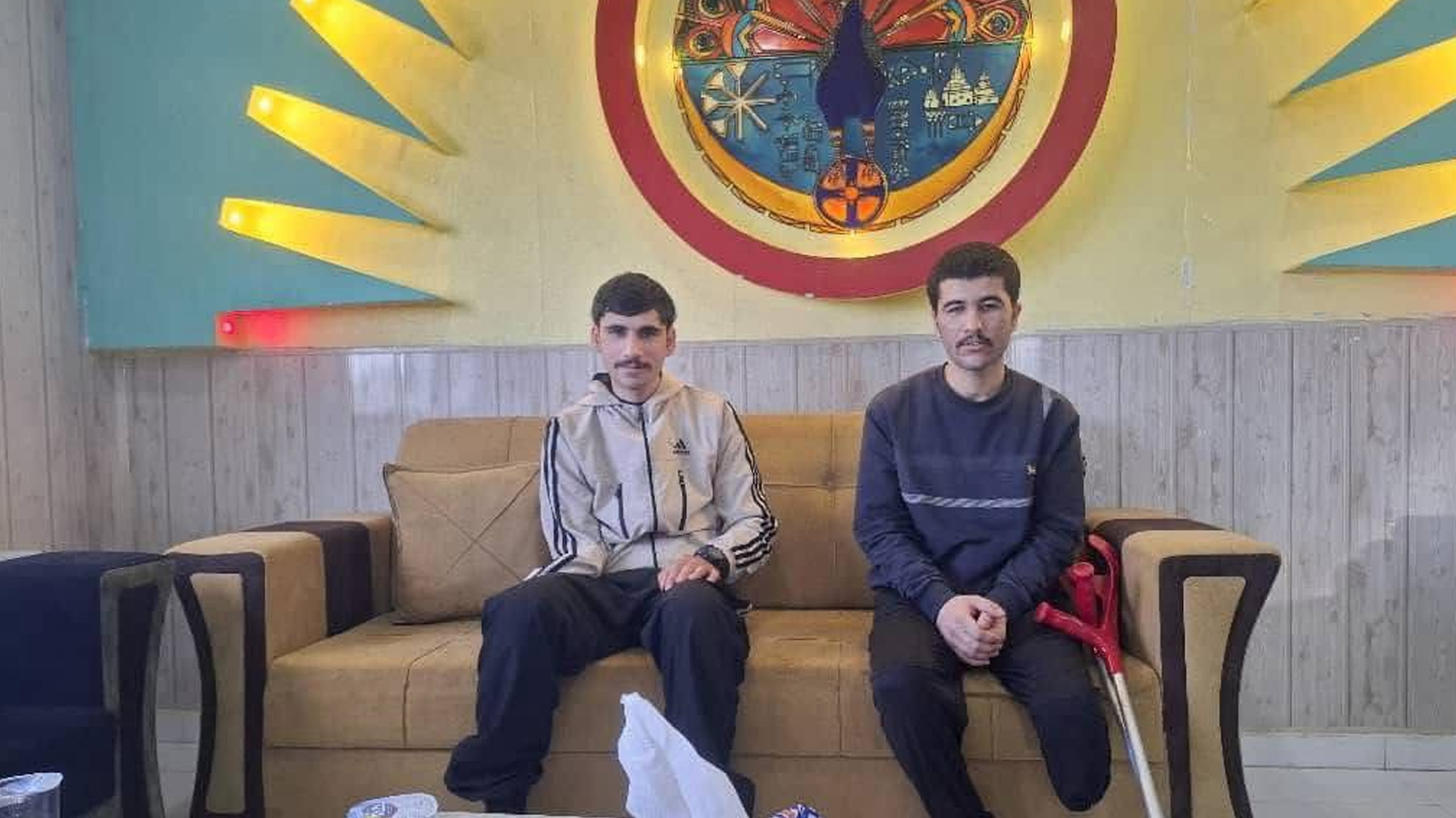 The two rescued Yazidi Kurds after a decade of ISIS captivity. (Photo: Kurdistan24)