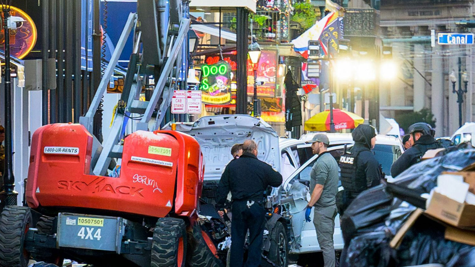 Officials say that Shamsud-Din Jabbar drove a white Ford F-150 pickup truck into a crowd of New Year’s revelers in the French Quarter of New Orleans. (Photo: AFP)