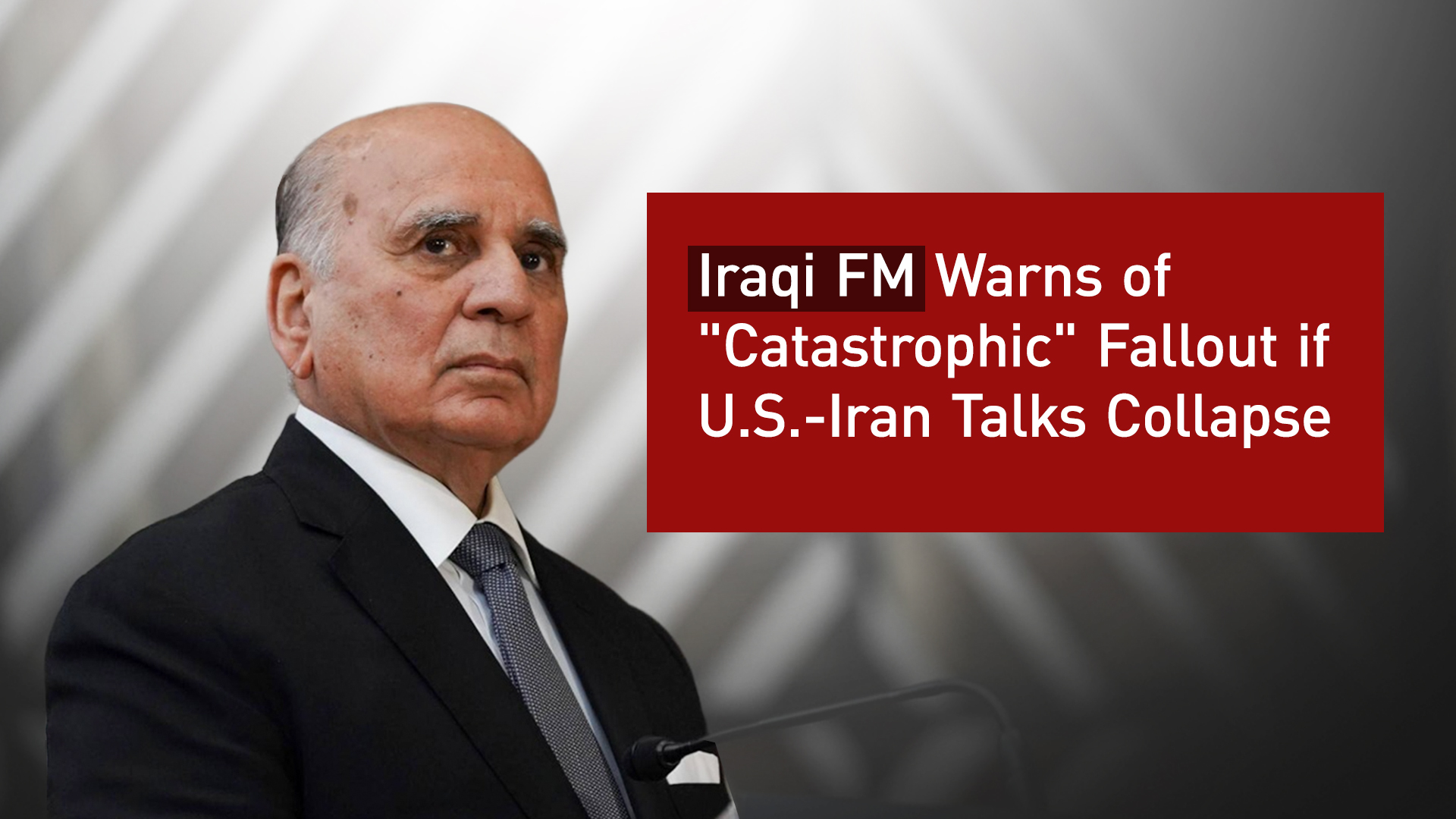 Iraq's Deputy PM and FM Fuad Hussein. (Photo: AFP/Graphics: Kurdistan24)