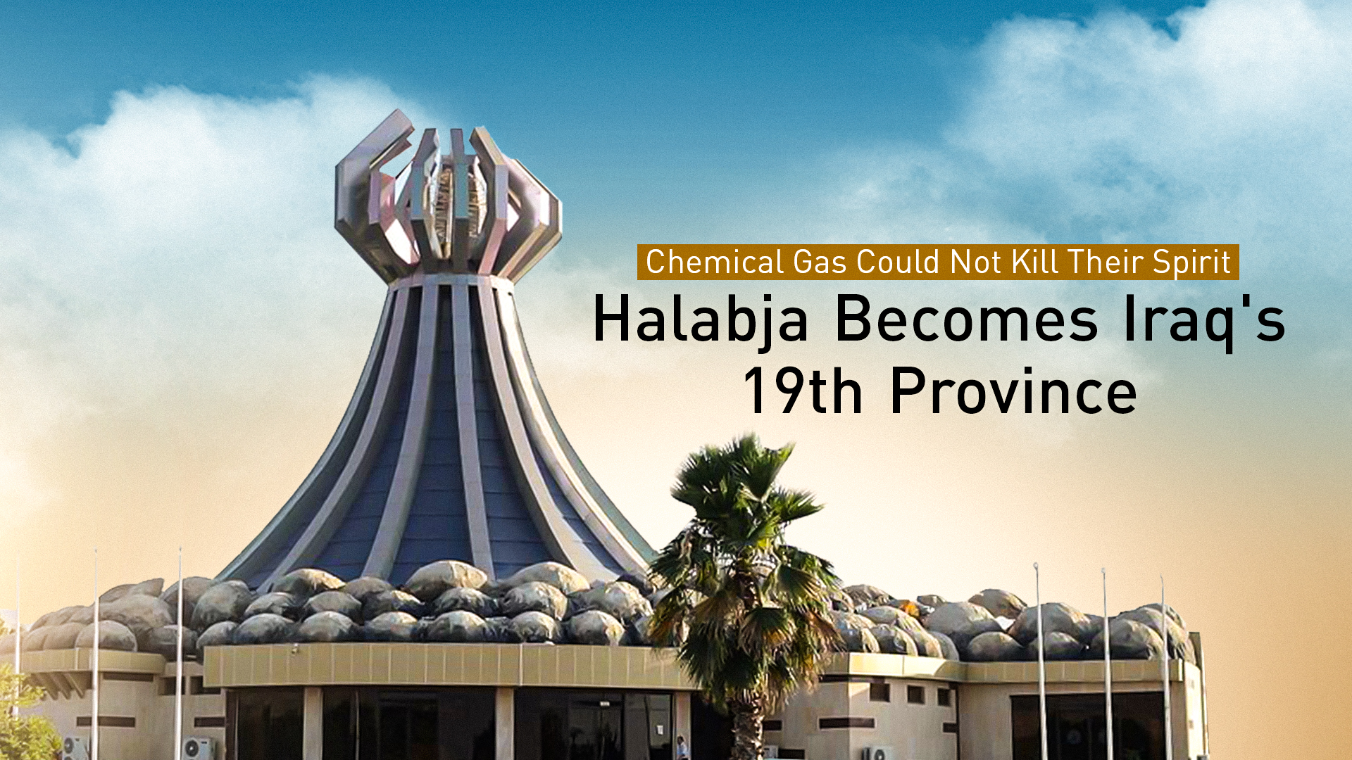 The Halabja Monument. (Graphics: Kurdistan24)