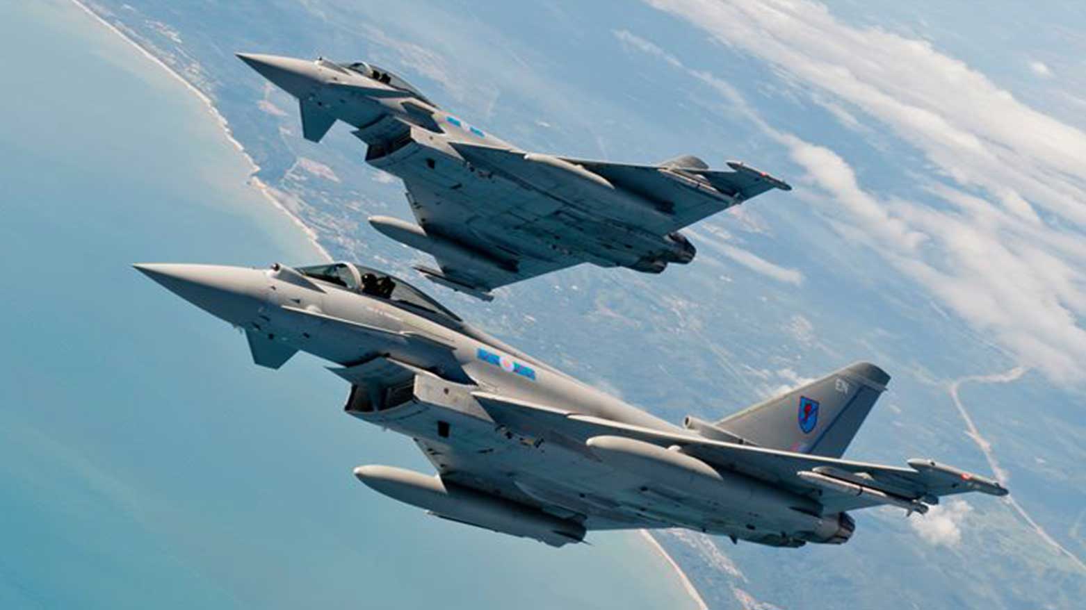 UK Royal Air Force Typhoon FGR4 fighter jets. (Photo: UKG)