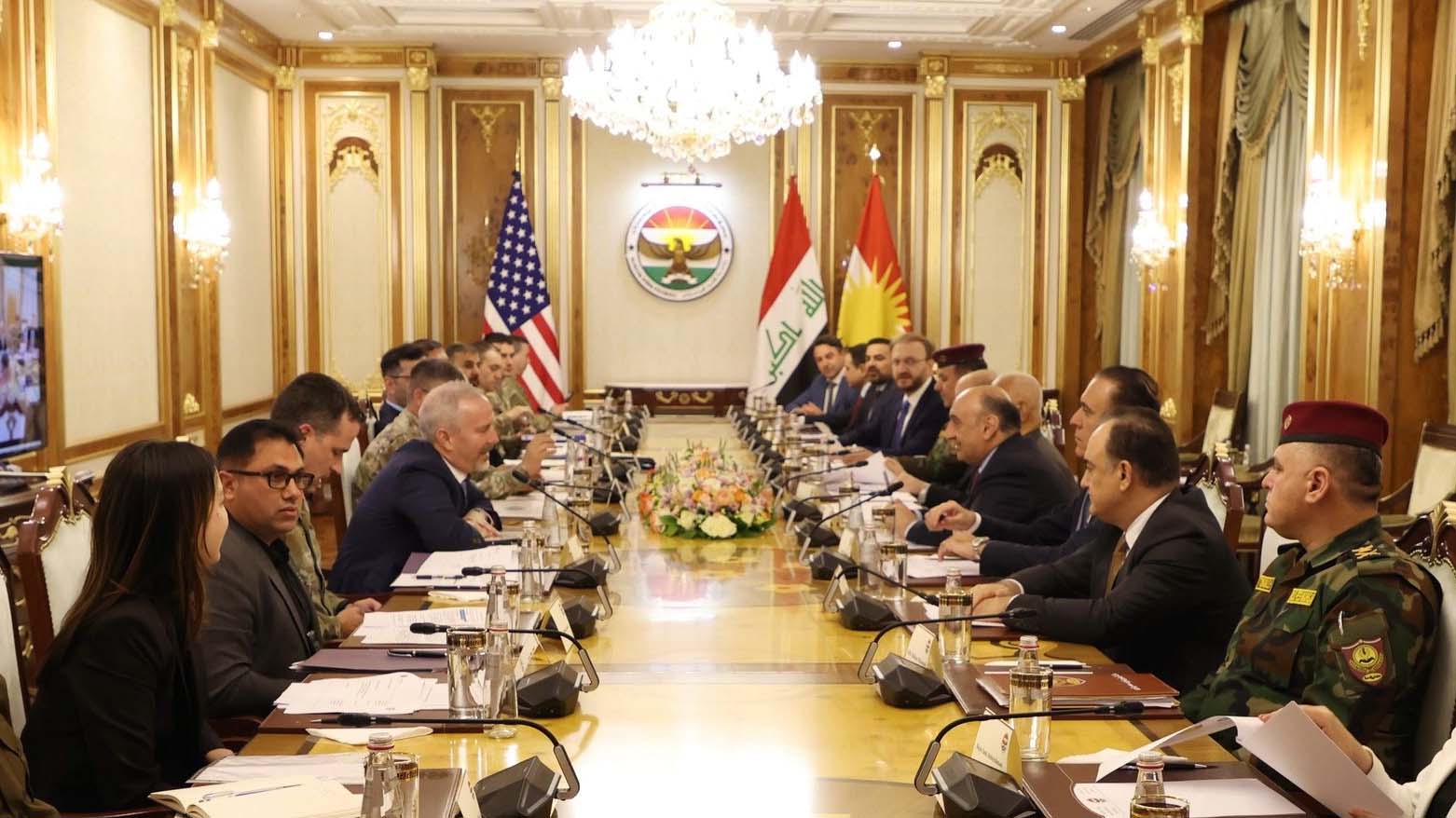 The meeting of the Senior officials from the KRG and a joint US military and diplomatic delegation, April 30, 2025. (Photo: Kurdistan Region Presidency)