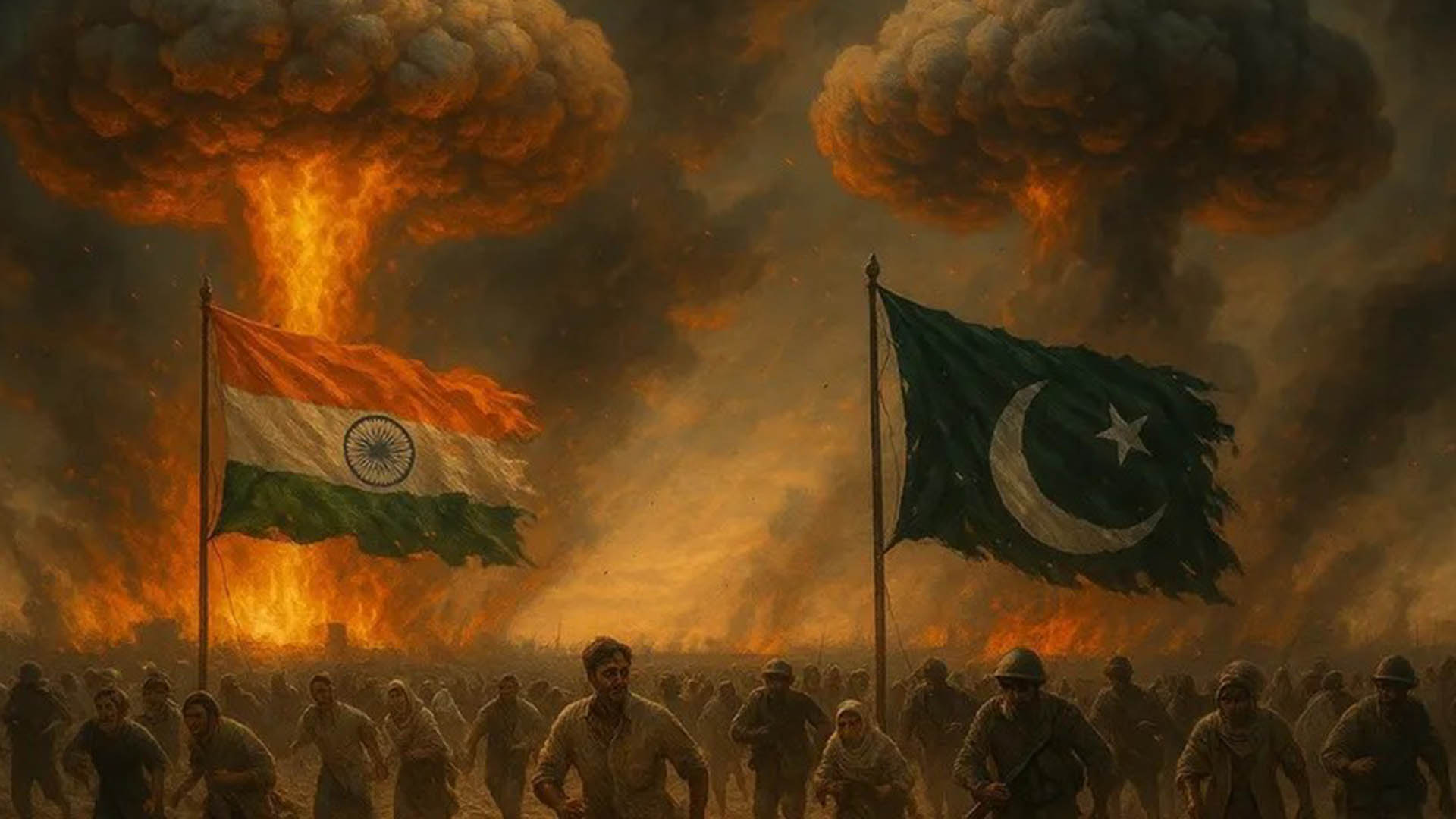 An AI generated photo illustrating the current crises between the two nuclear powers of Pakistan and India. (Photo: AI)