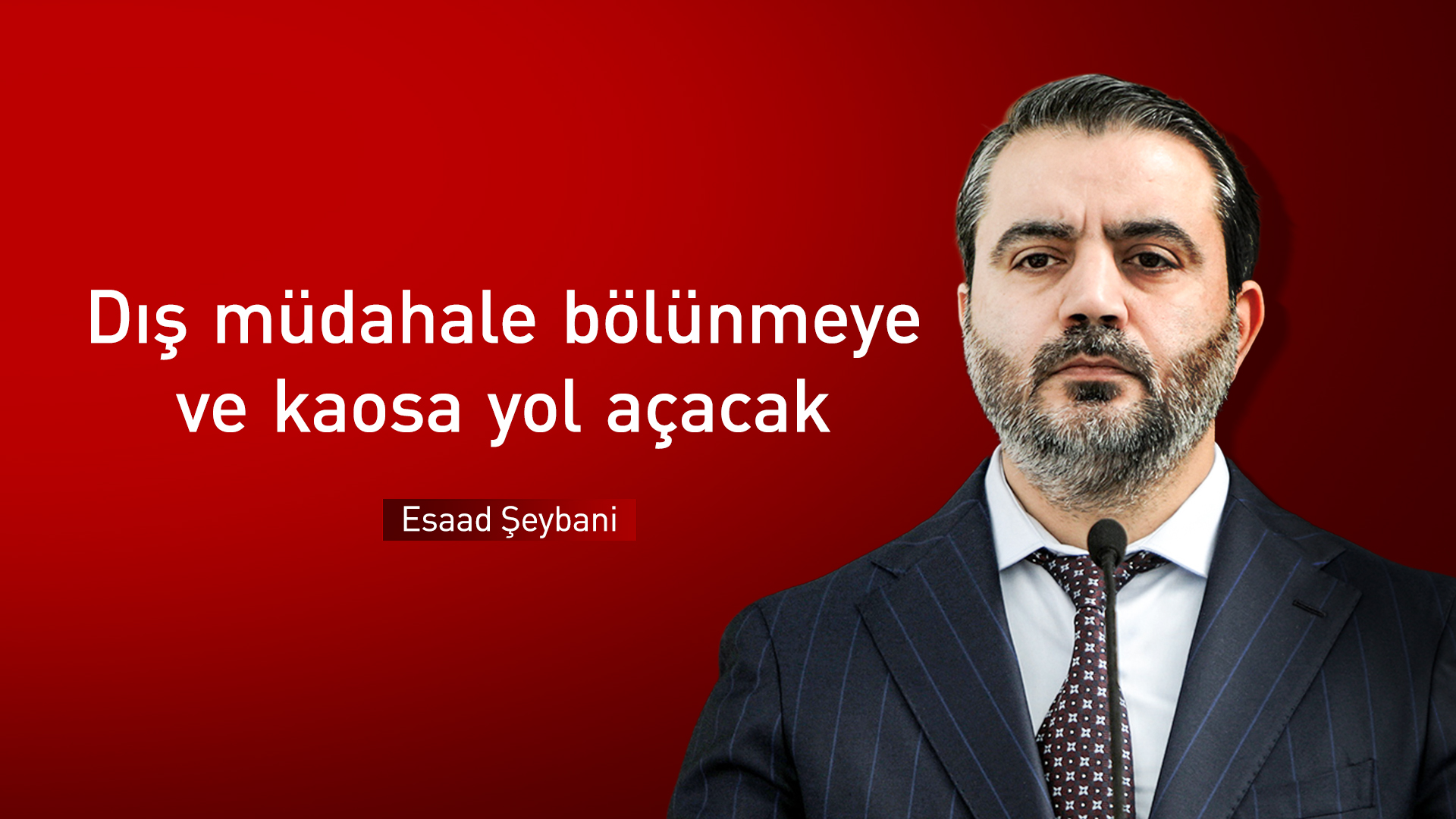 Esaad Şeybani: Dış müdahale bölünmeye ve kaosa yol açacak