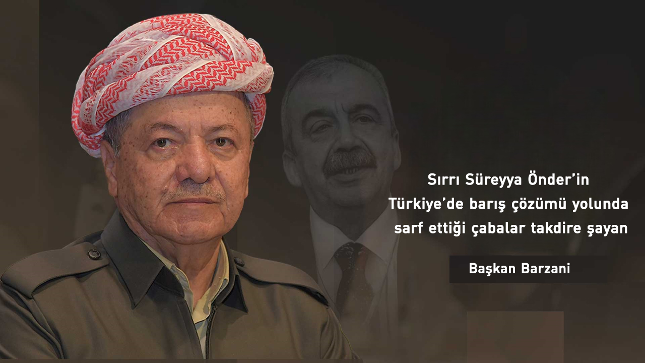 Başkan Barzani'den Sırrı Süreyya Önder'in vefatı için taziye mesajı