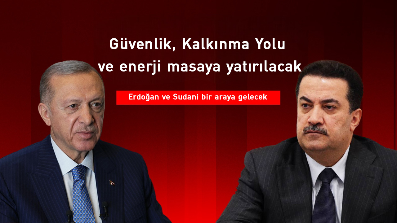 Türkiye Cumhurbaşkanı Recep Tayyip Erdoğan ve Irak Başbakanı Muhammed Şiya Sudani