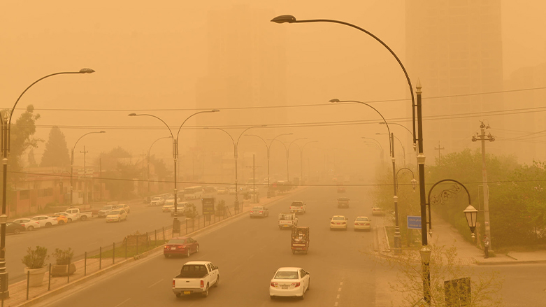Sandstorm blankets Erbil, May 5, 2025. (Photo: Kurdsitan24)