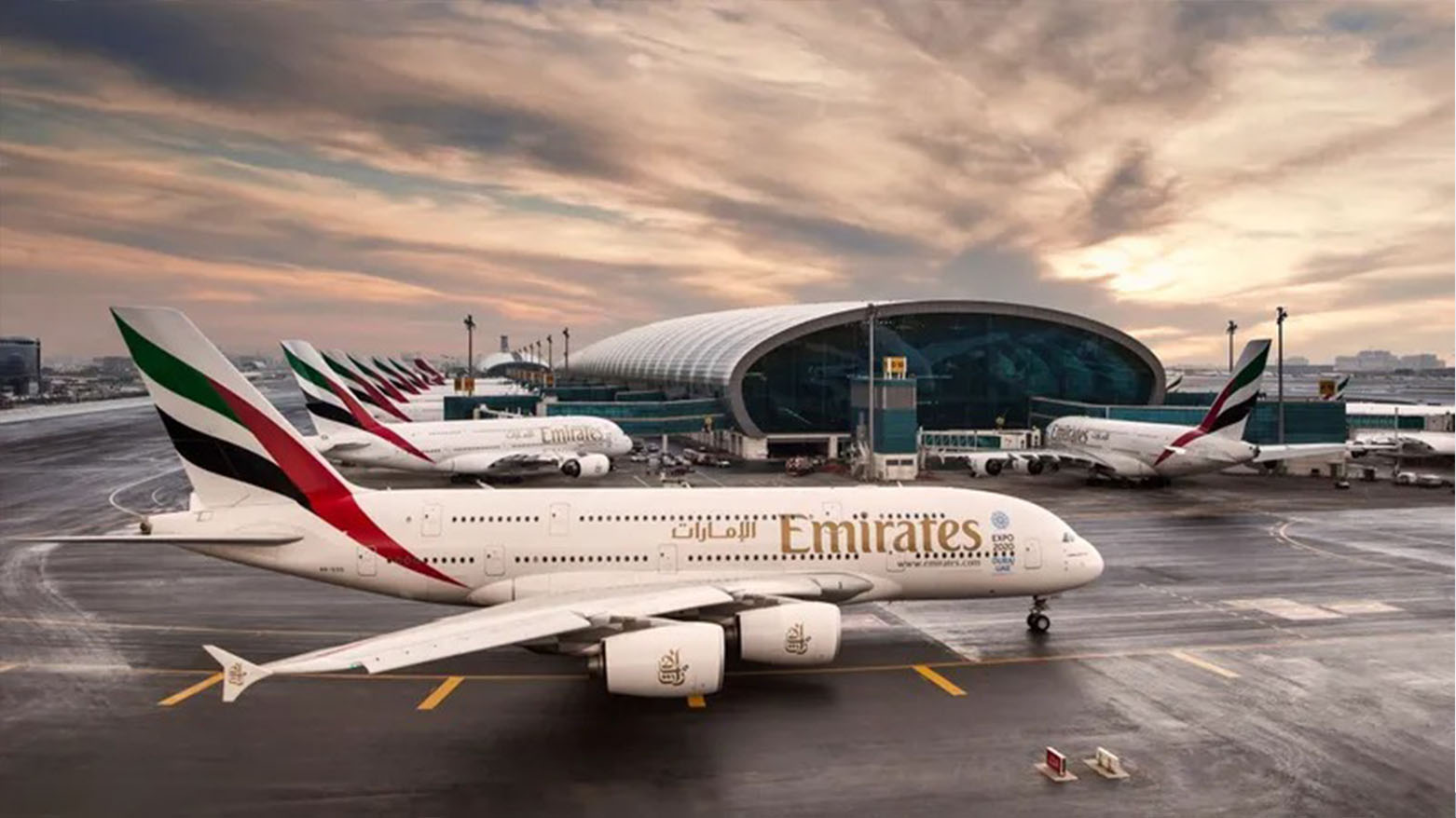Several Emirates Airlines, aircrafts parked at Dubai International Airport. (Photo: Emirates airlines)
