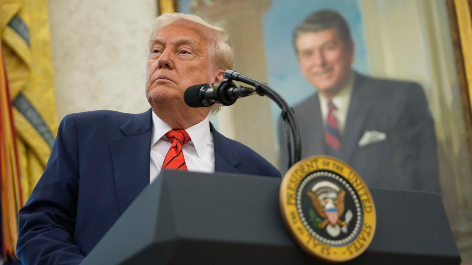 دۆناڵد ترەمپ، سەرۆکی ئەمەریکا (وێنە: Mark Schiefelbein / AP)