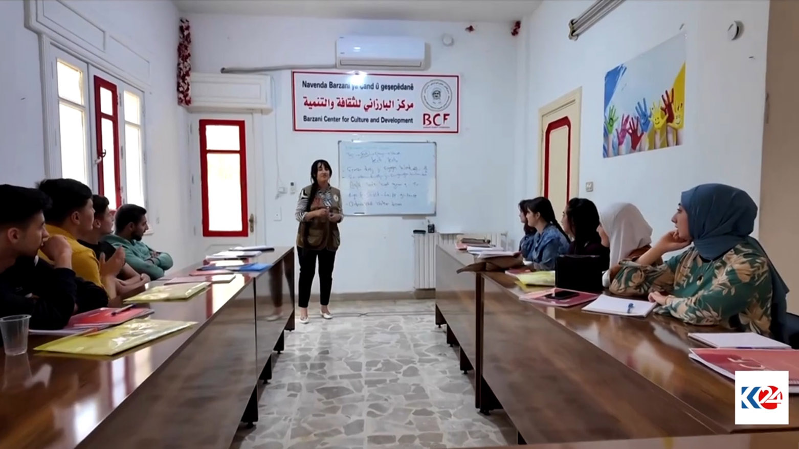 Dezgeha Xêrxwaziya Barzanî li Efrînê xuleke din a zimanê Kurdî vekir