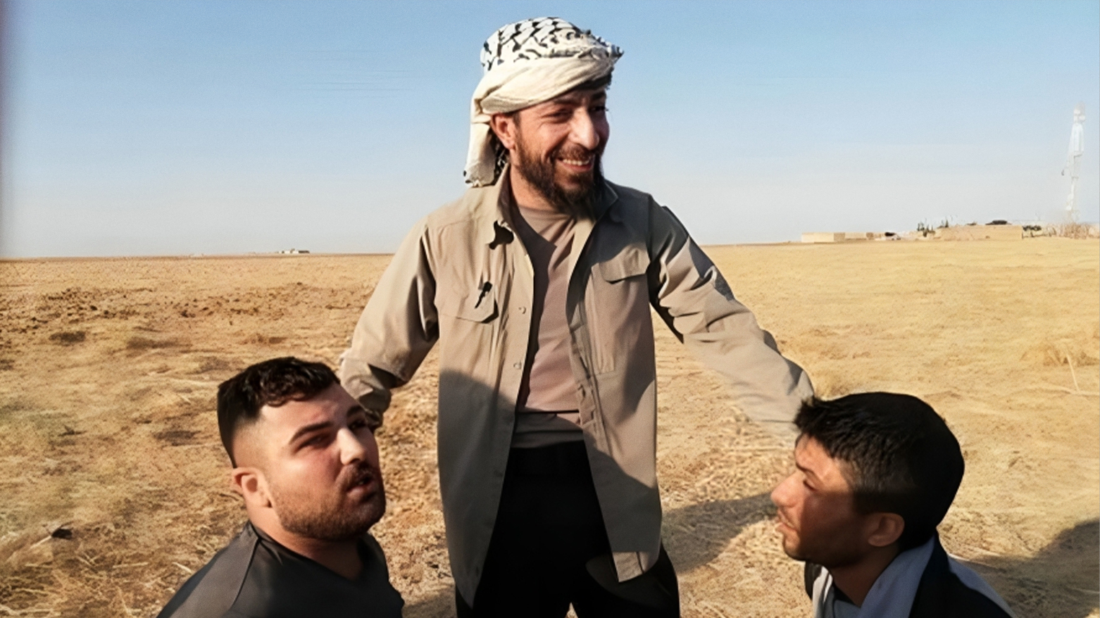 A screenshot from a viral video showing Ahmed al-Hayes, known by his nom de guerre Abu Hatim Shaqra. (Photo: Social Media)