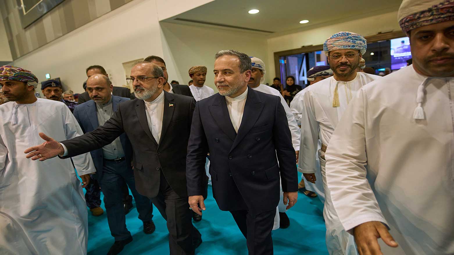 Iranian Foreign Minister Abbas Araghchi, visits the Muscat International Book Fair in Oman, April 25, 2025. (Photo: AP)