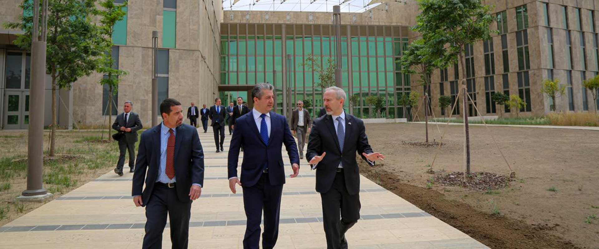 بازدید مسرور بارزانی از ساختمان جدید کنسولگری آمریکا در اربیل